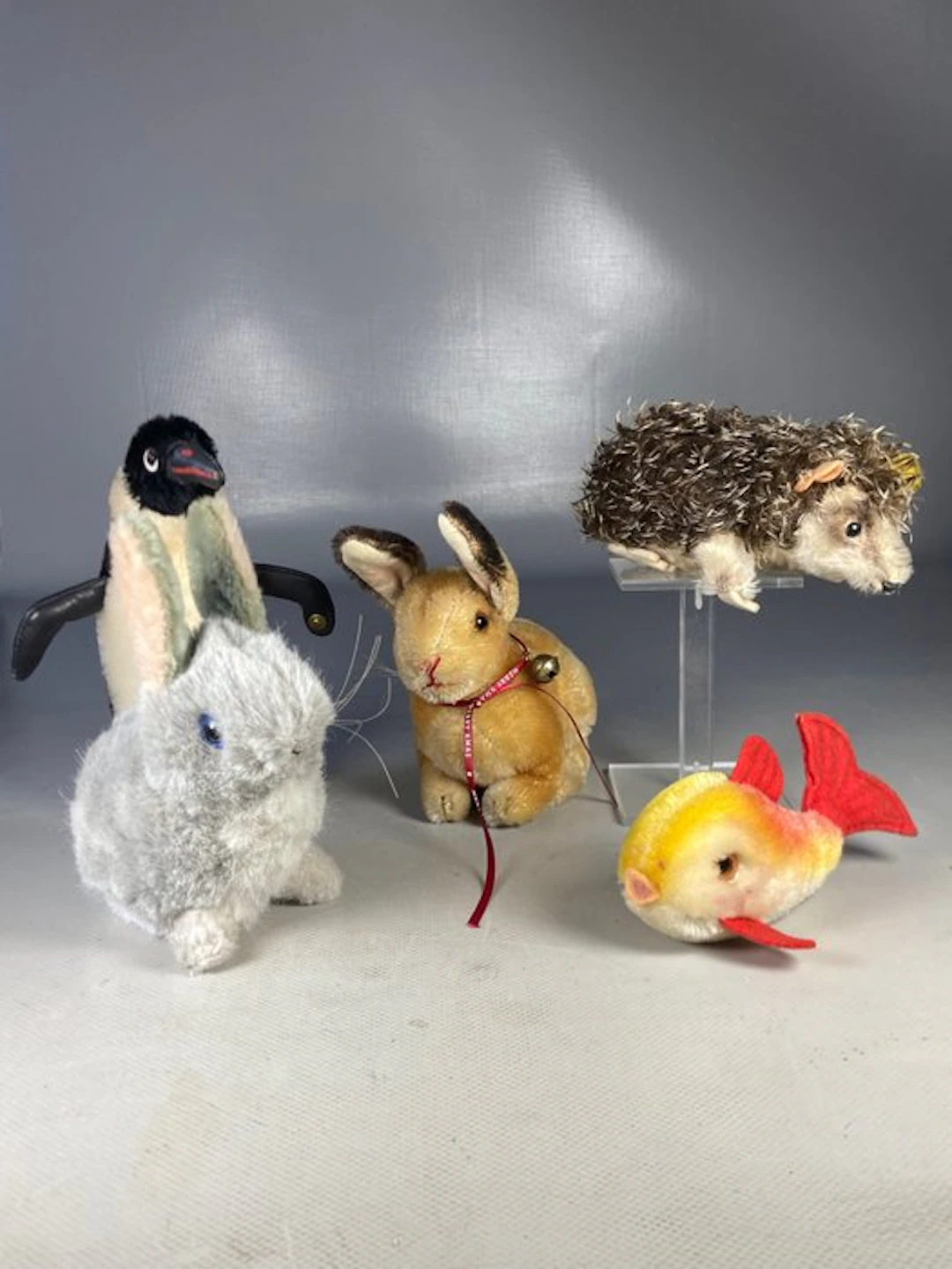 Steiff - Plush toy Lot de 5 Petits Animaux Anciens de...