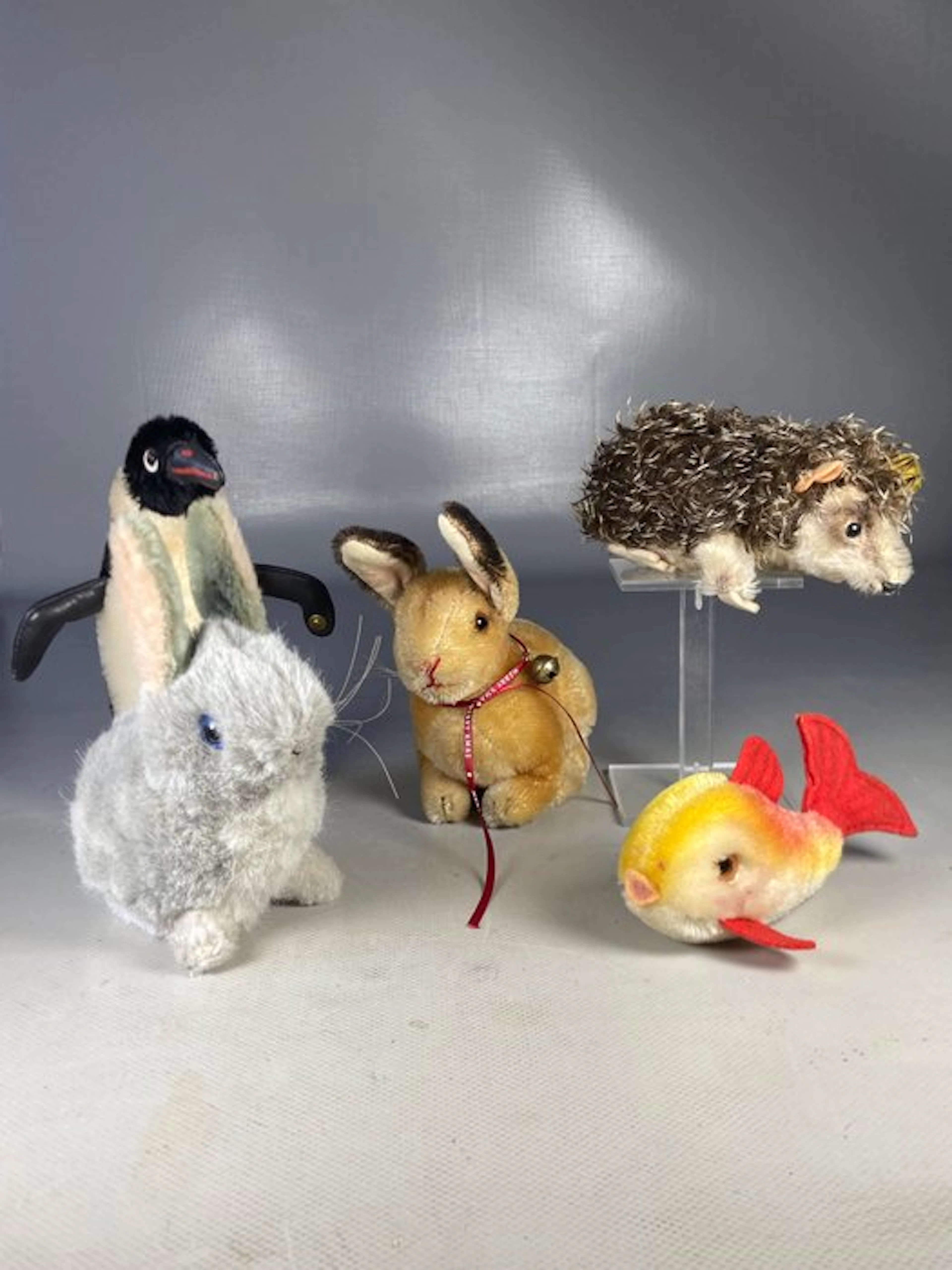 Steiff - Plush toy Lot de 5 Petits Animaux Anciens de...