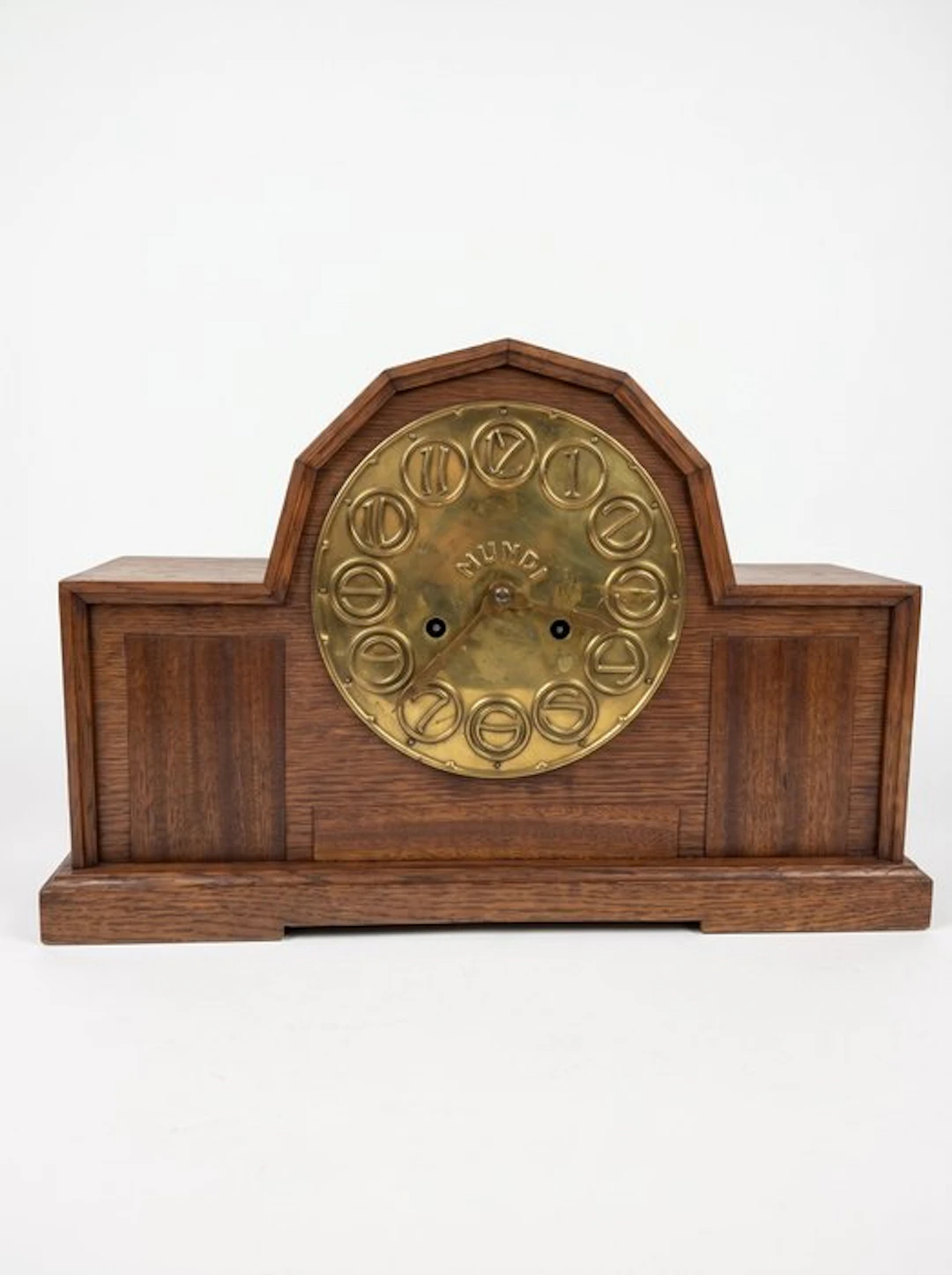 Art Deco pendulum clock - Mundi - wood copper - 1920-1930
