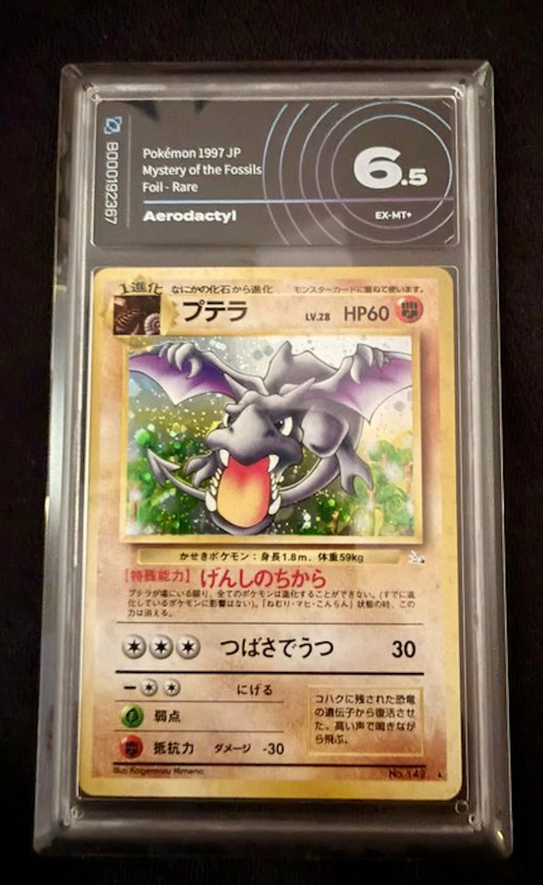 Pokémon - 1 Graded card - プテラ No.142 Foil - AI grading 6.5 - Various sets