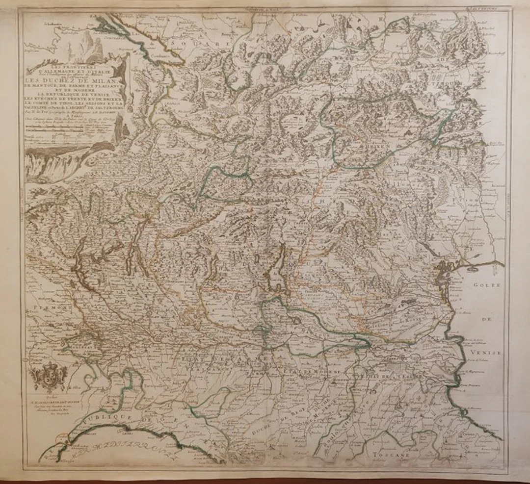 Italy - Northern Italy; Nicolas de Fer - Les duchez de Milan