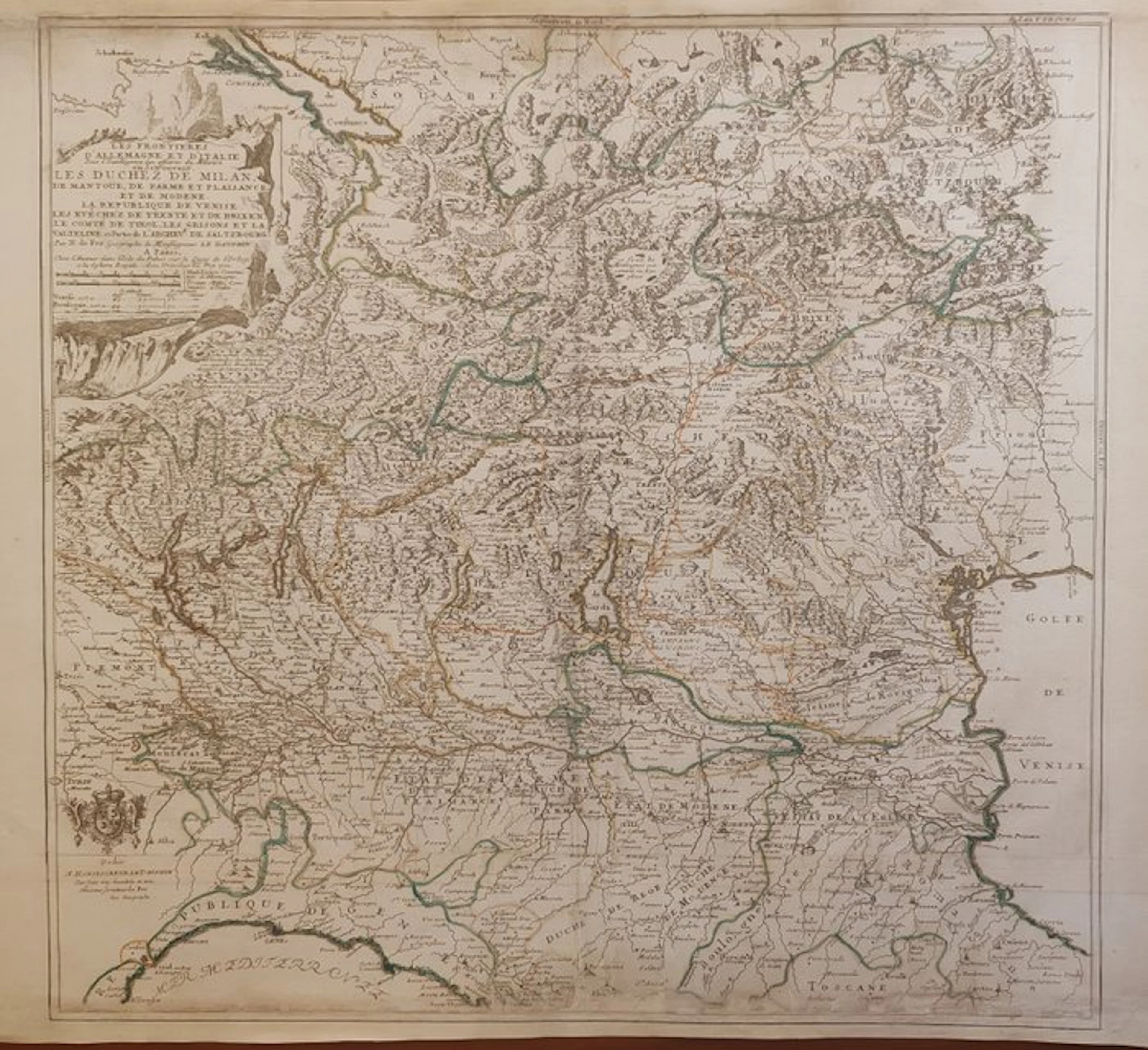 Italy - Northern Italy; Nicolas de Fer - Les duchez de Milan