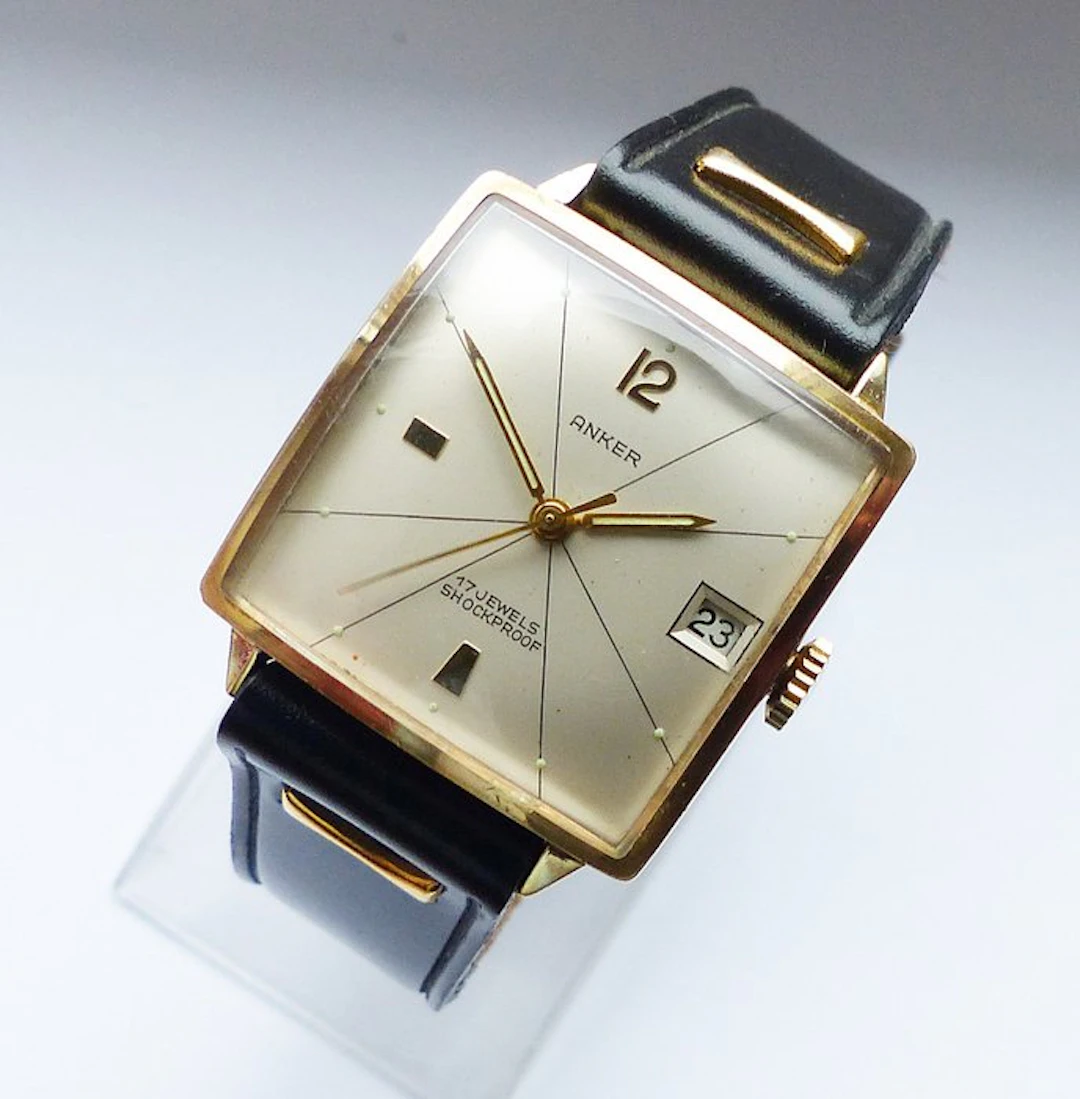 Anker - Art-deco Stratos Calendar 17Rubis - No reserve...