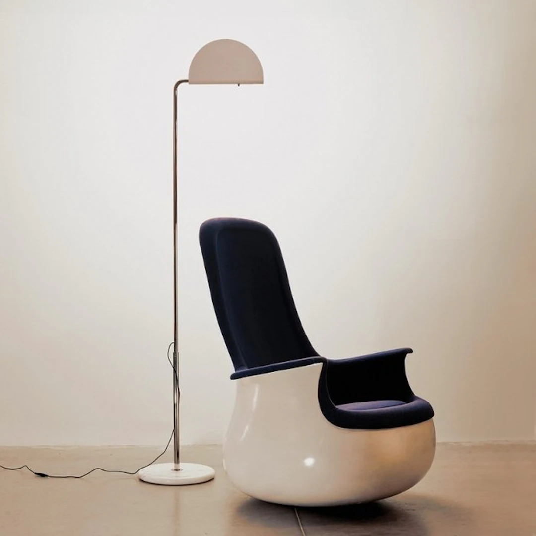 DCW éditions Paris - Bruno Gecchelin - Floor lamp - Crescent Moon - Marble