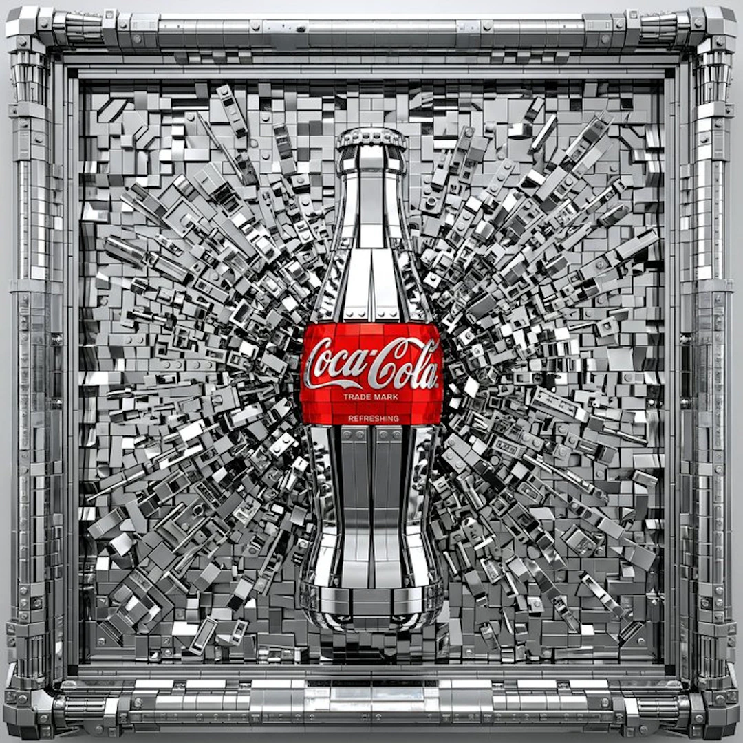 Artxlife - Chrome Coca Cola Lego Explosion