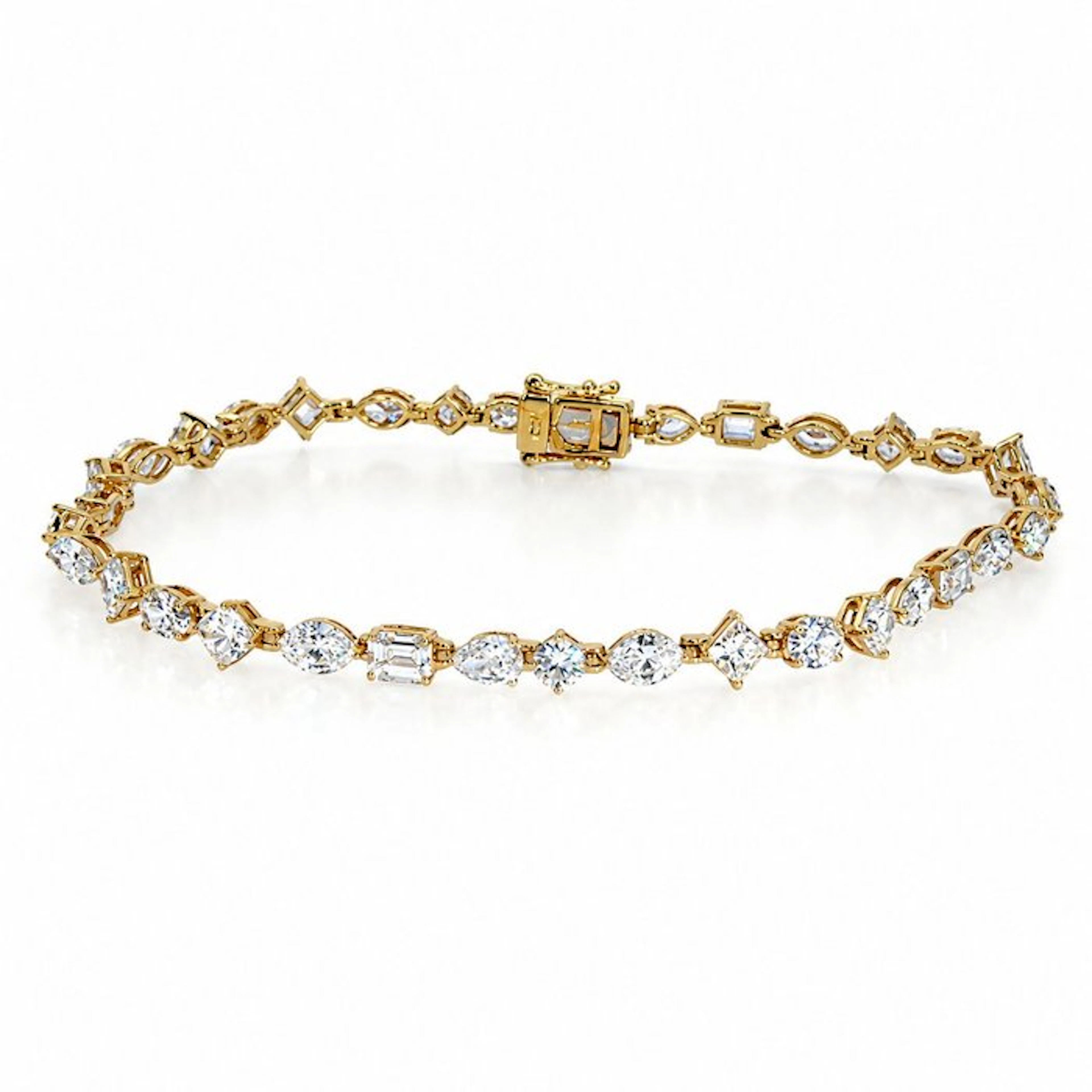 Bracelet - 14 kt. Yellow gold - 5.68ct. tw. Diamond (Lab-grown)