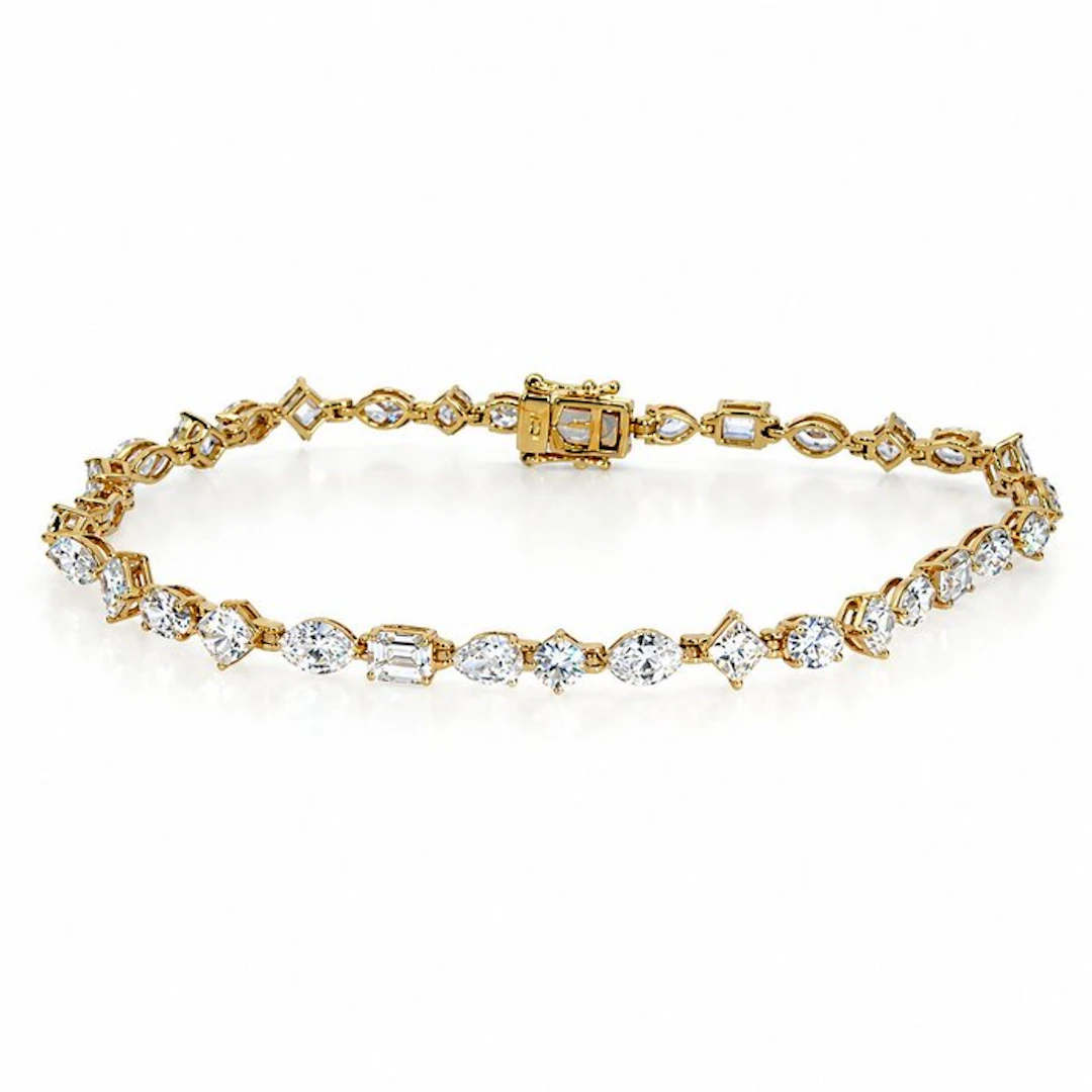 Bracelet - 14 kt. Yellow gold - 5.68ct. tw. Diamond (Lab-grown)