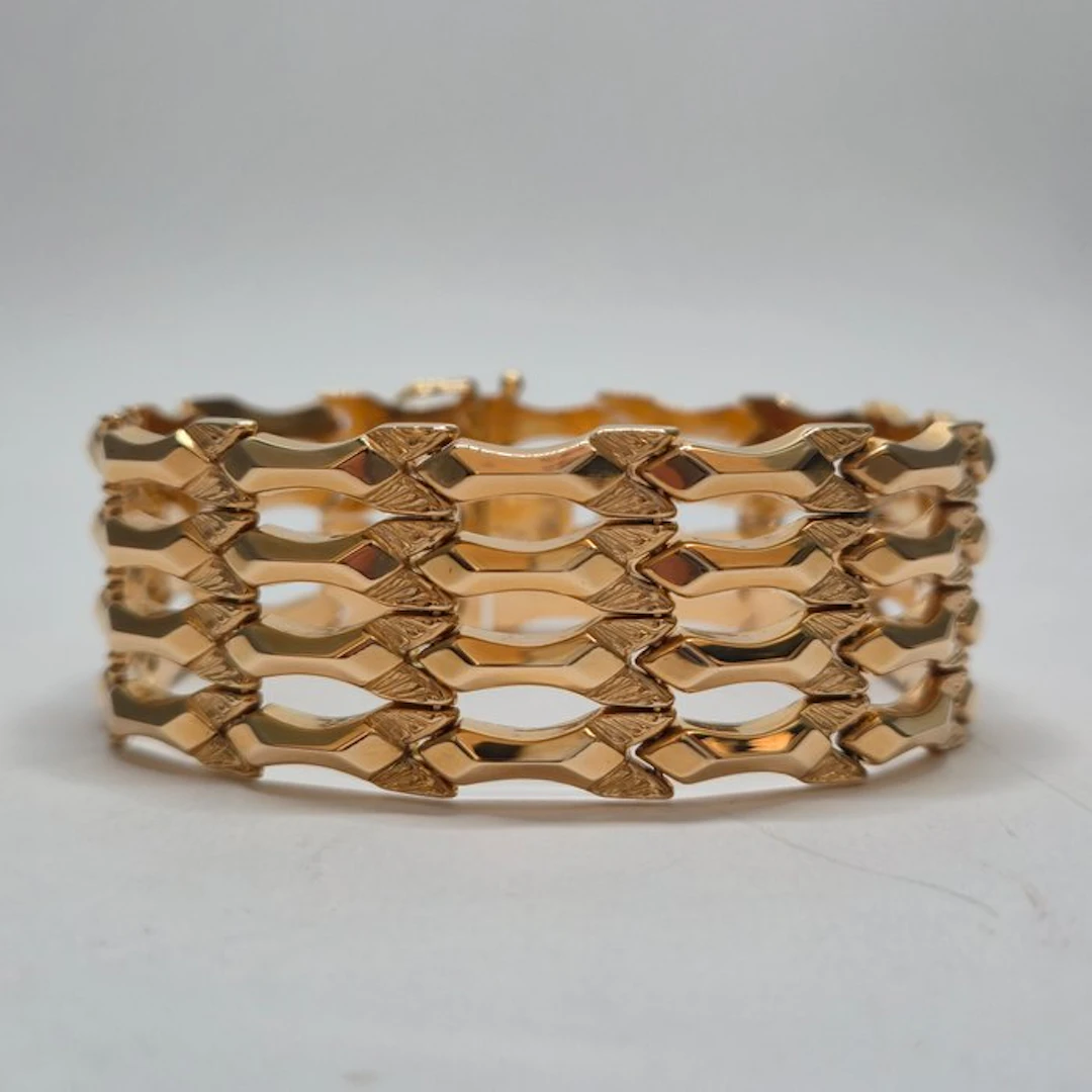 Bracelet - 18 kt. Yellow gold - semi-rigid