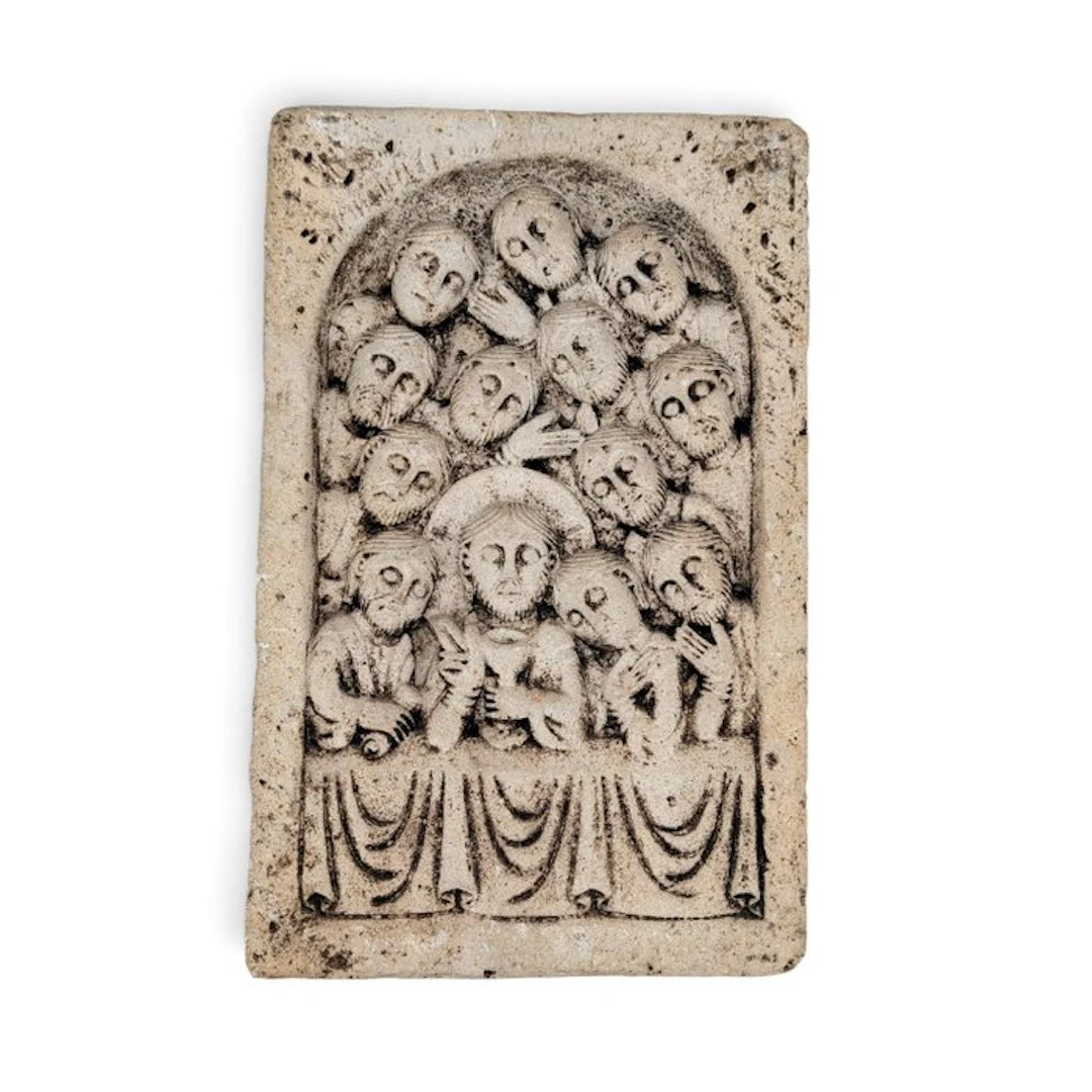 Icon - Last Supper - Stone - Bas-relief - 19 x 30 cm