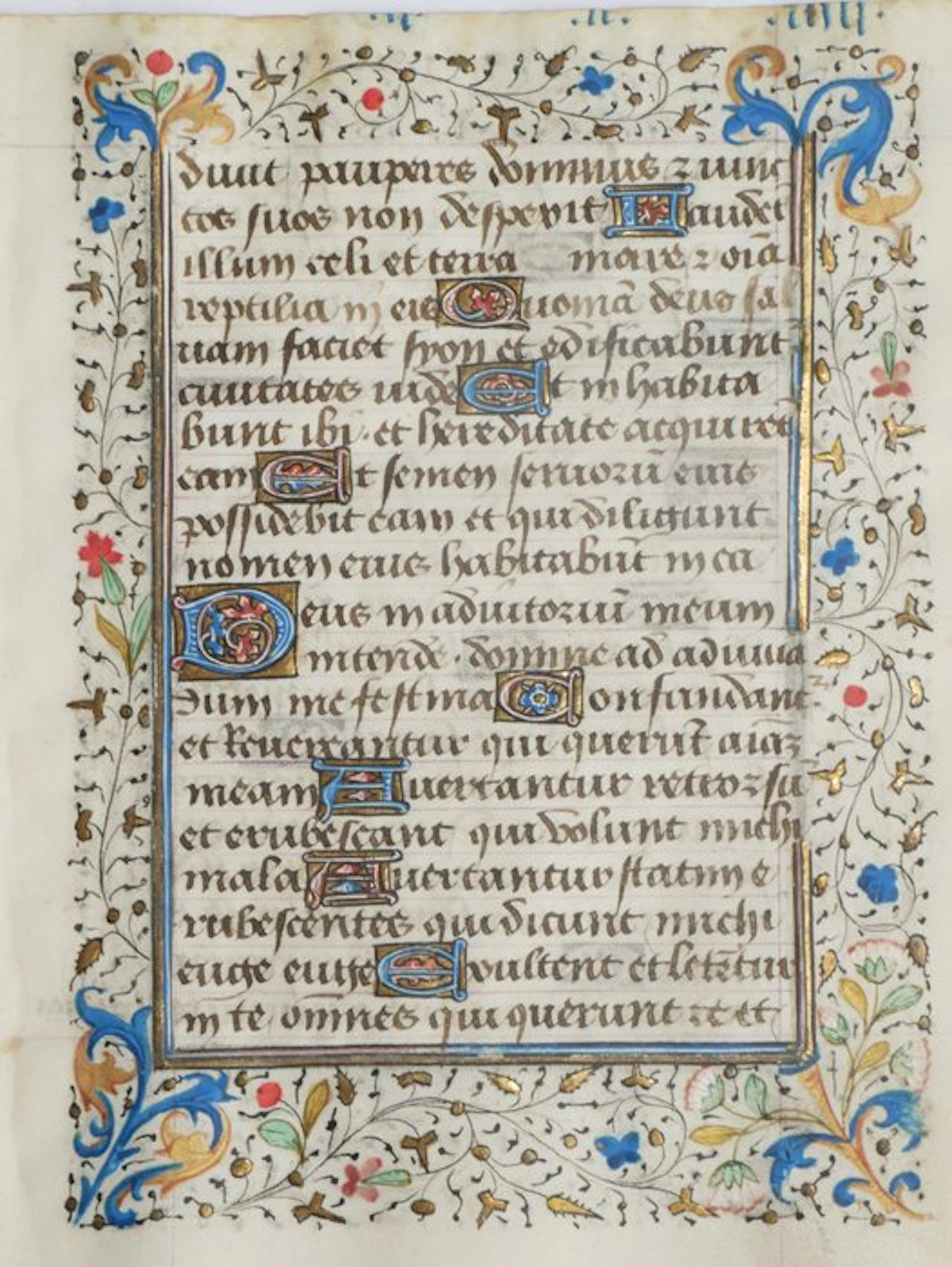 Anoniem - Original Manuscript from a Latin Book of hours - [France - ca