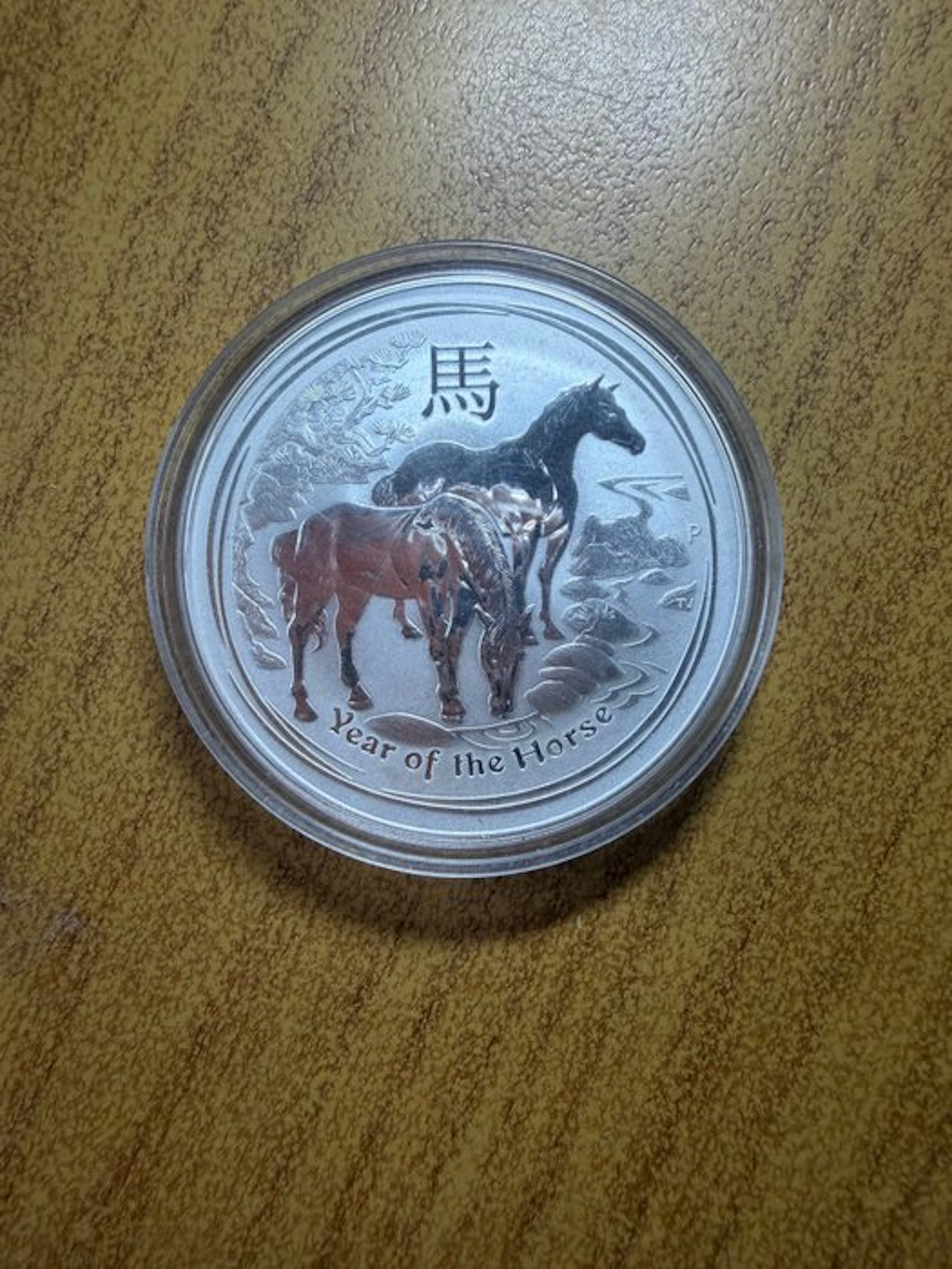 Australia. 1 Dollar 2014 anno del cavallo , 1 Oz (.999) (No reserve price)