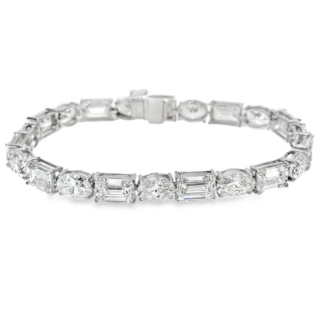 Bracelet - 14 kt. White gold - 27.97ct. tw. Diamond (Lab-grown)