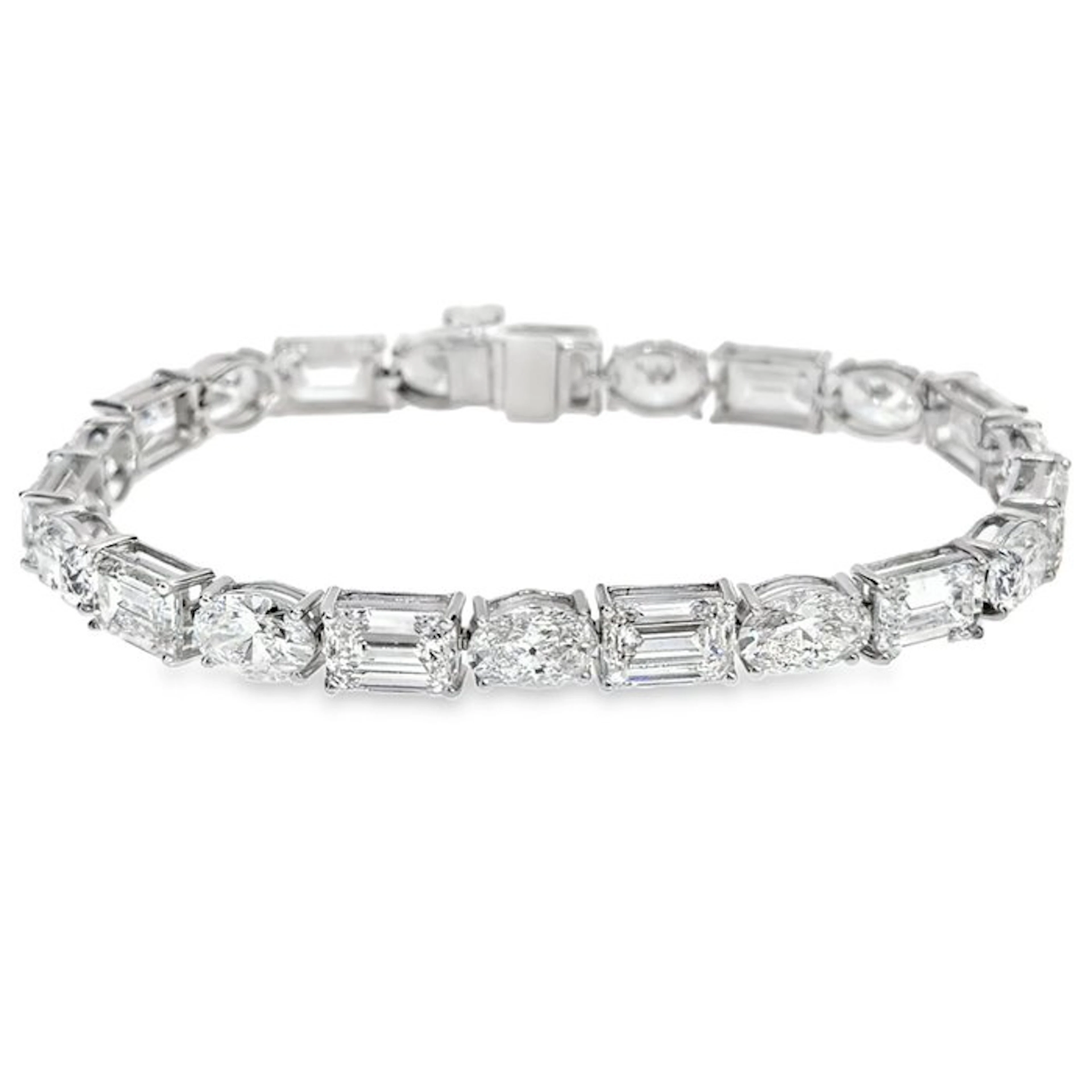 Bracelet - 14 kt. White gold - 27.97ct. tw. Diamond (Lab-grown)