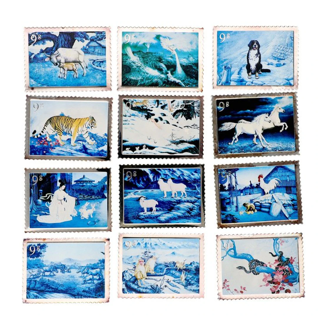 China. ND - "Chinese Lunar Stamps" (12 stuks)