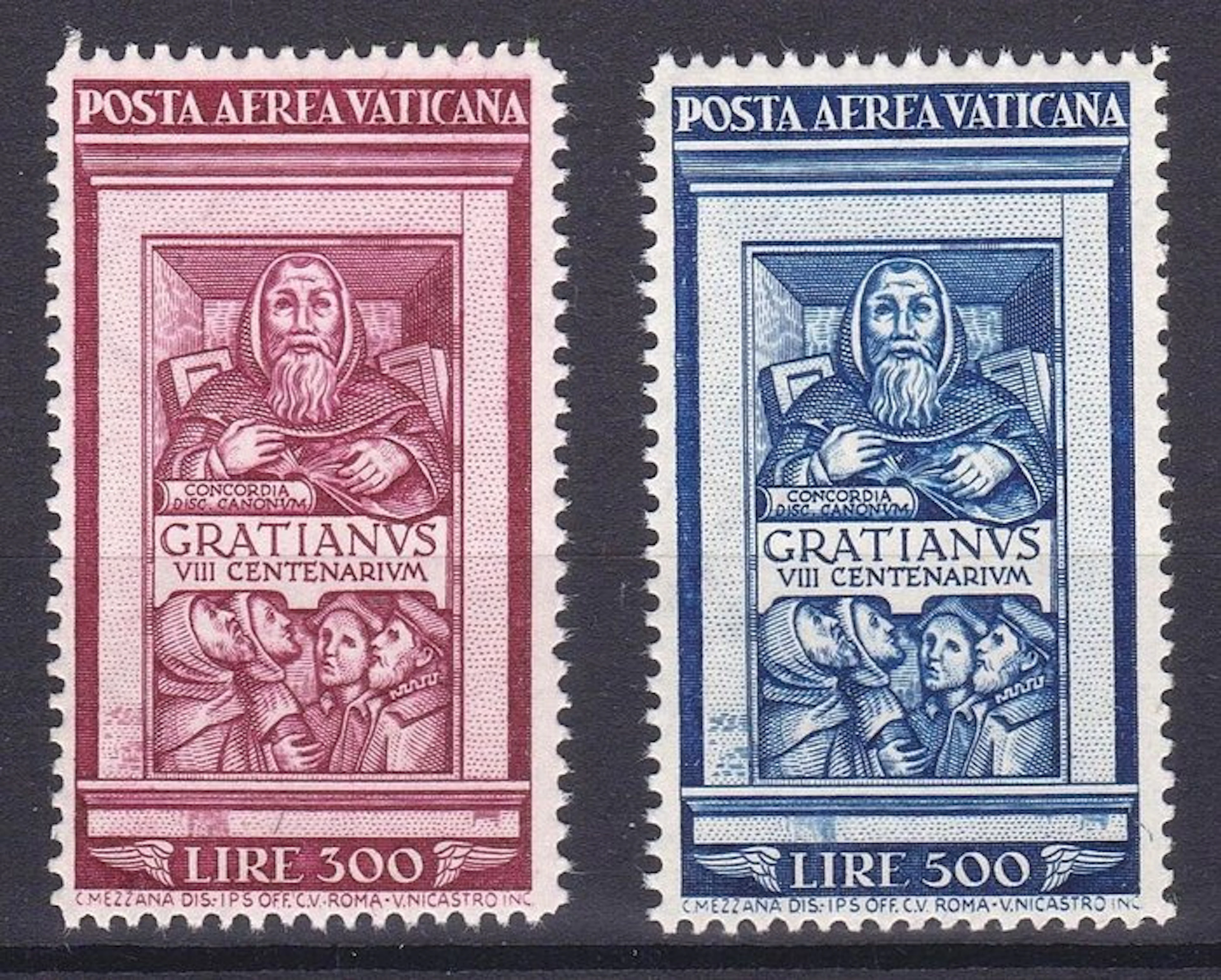 Vatican City 1951 - “Airmail” 8th Centenary of the...
