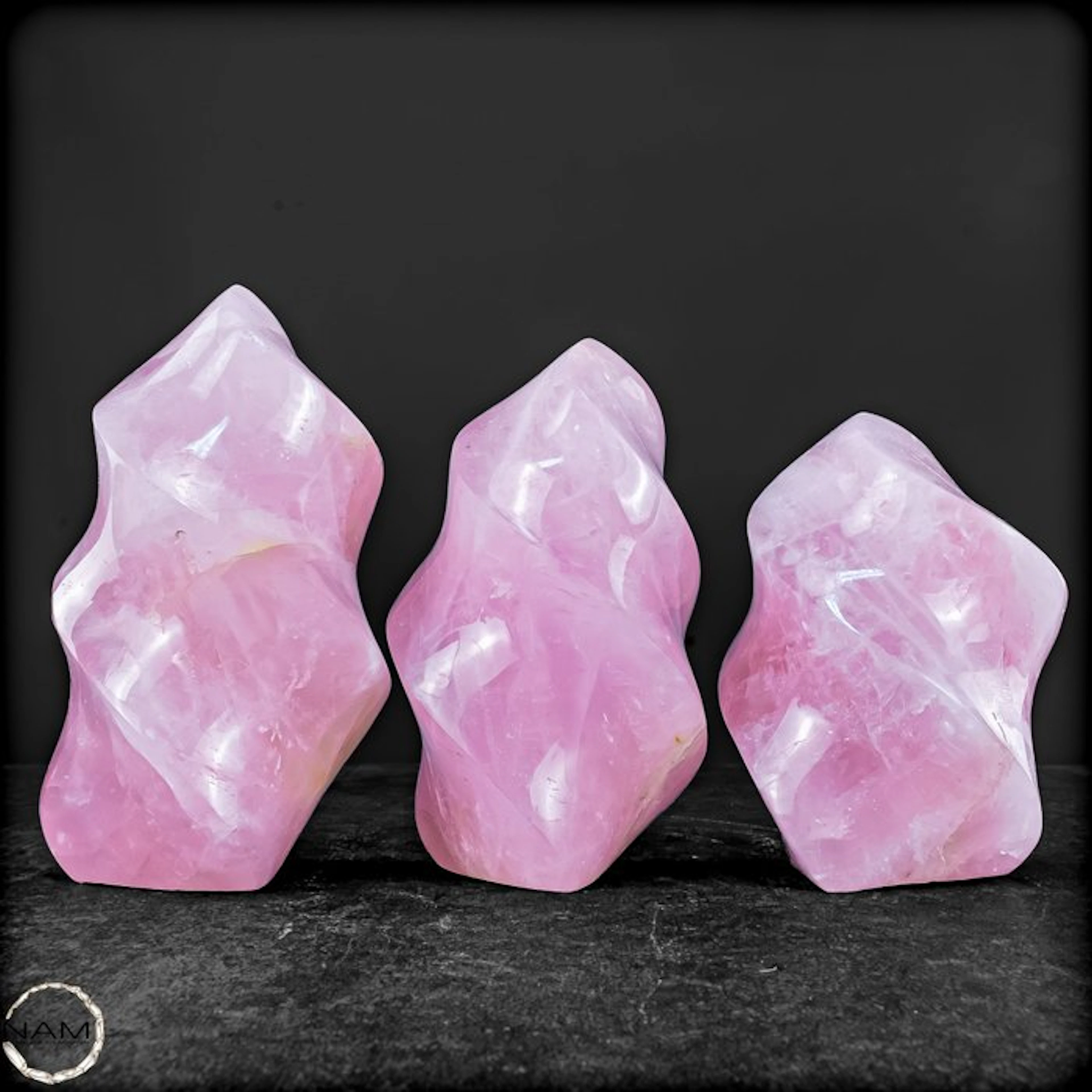 Rose Quartz Flame Set – Soft elegance in delicate pink tones.- 2242.13 g - (3)