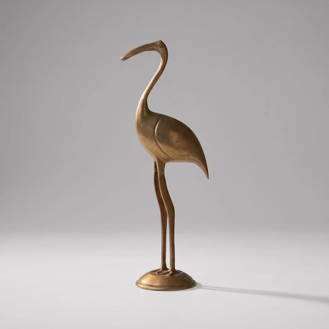 Statue, Gestileerde ibis • Mid Century • gepatineerd •...