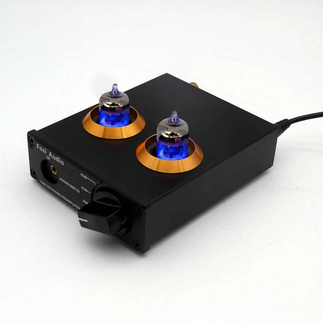 Fosi Audio - BOX X2 / Vacuum Tube MM Phono (39dB, 42dB, 45dB) Tube preamplifier