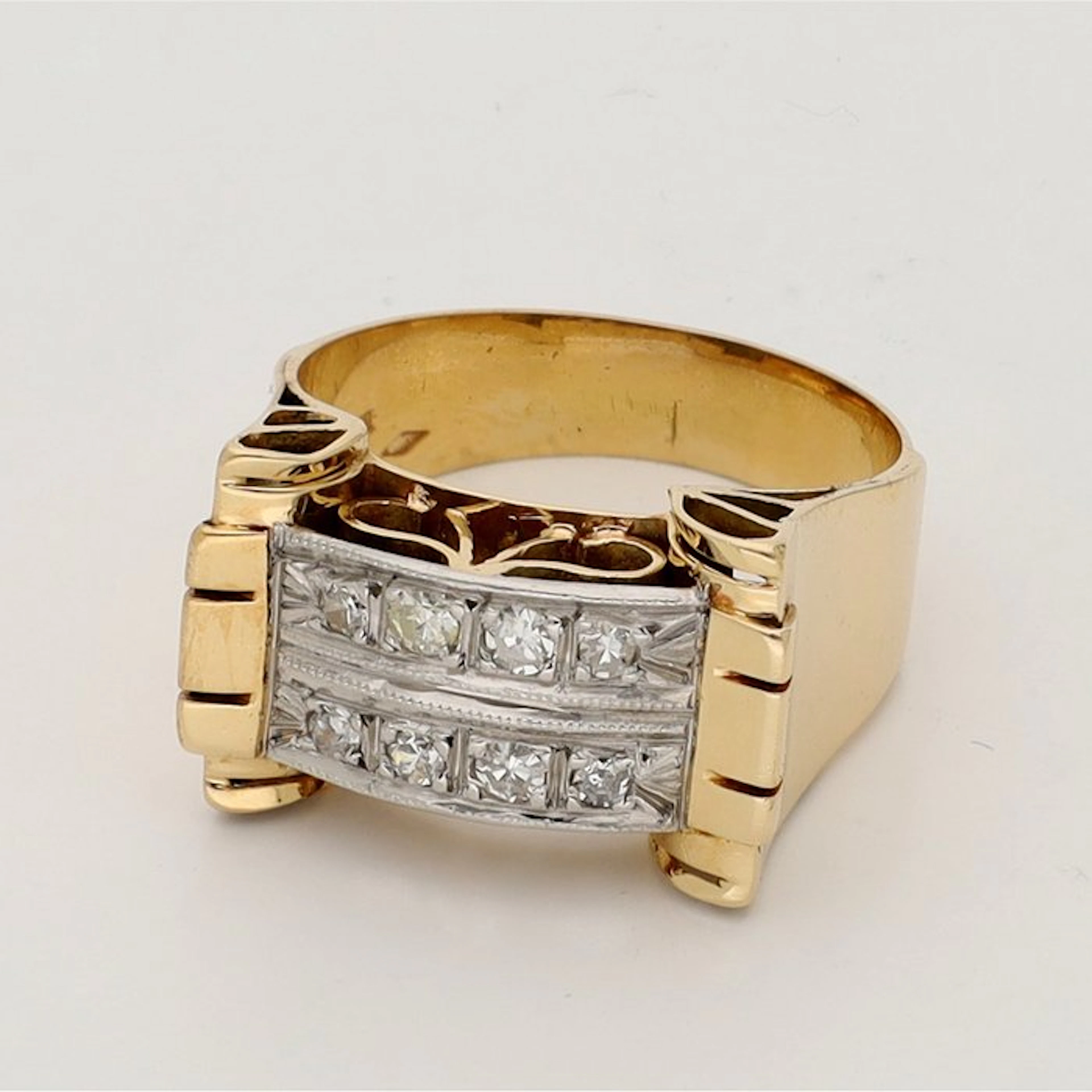 Ring - 18 kt. Yellow gold - 0.40ct. tw. Diamond (Natural)
