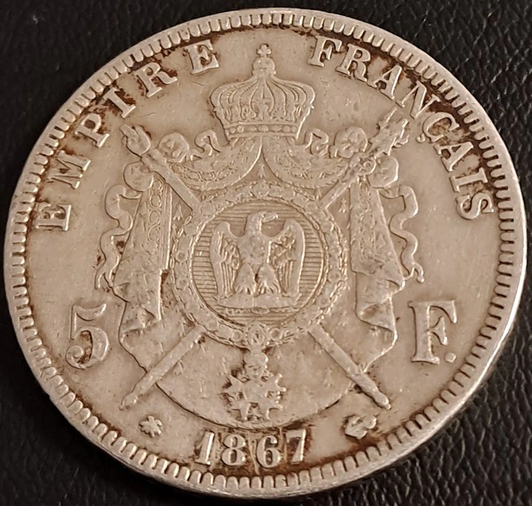 France. Napoléon III. 5 Francs 1867-A, Paris (No reserve price)