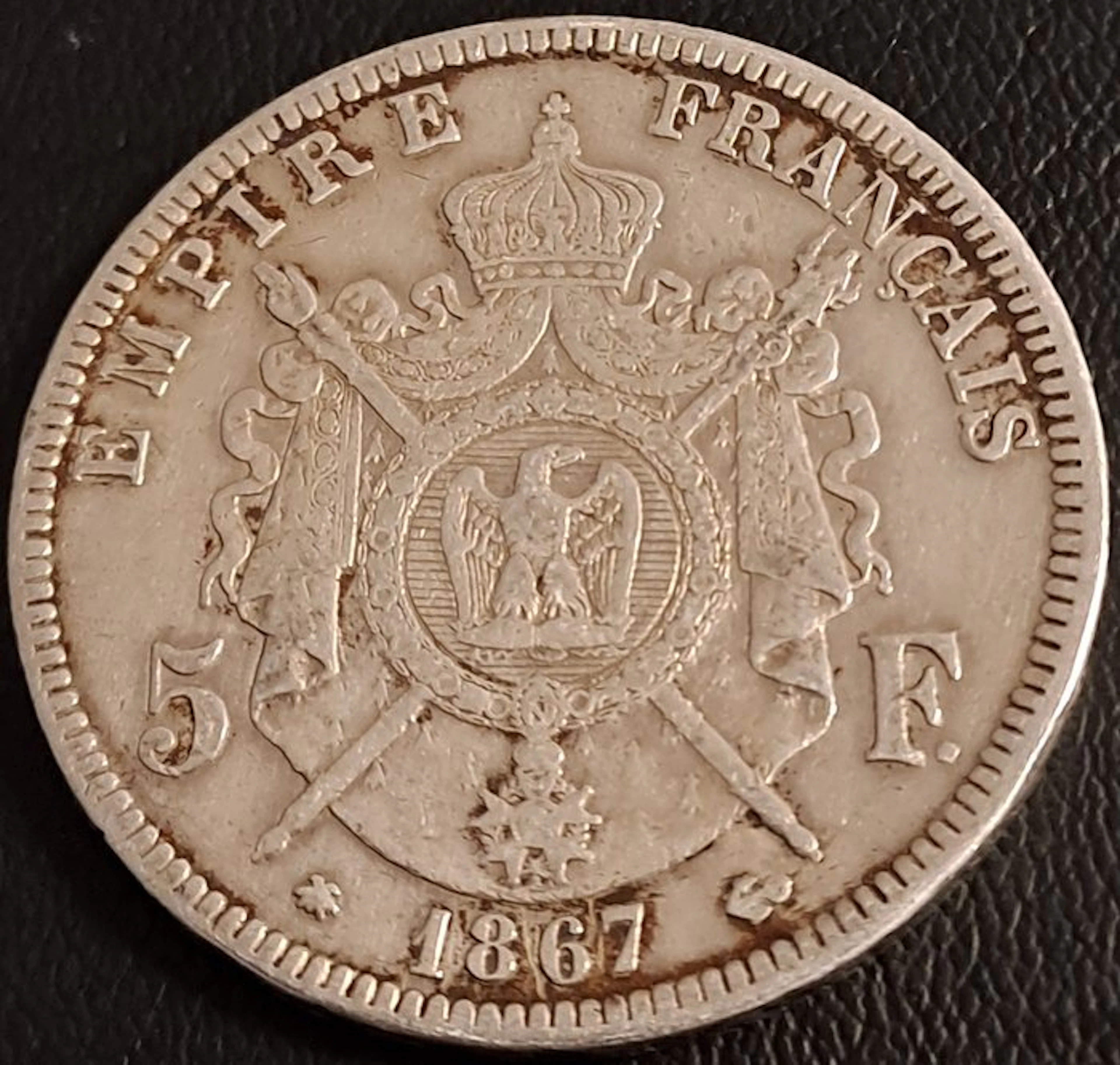 France. Napoléon III. 5 Francs 1867-A, Paris (No reserve price)