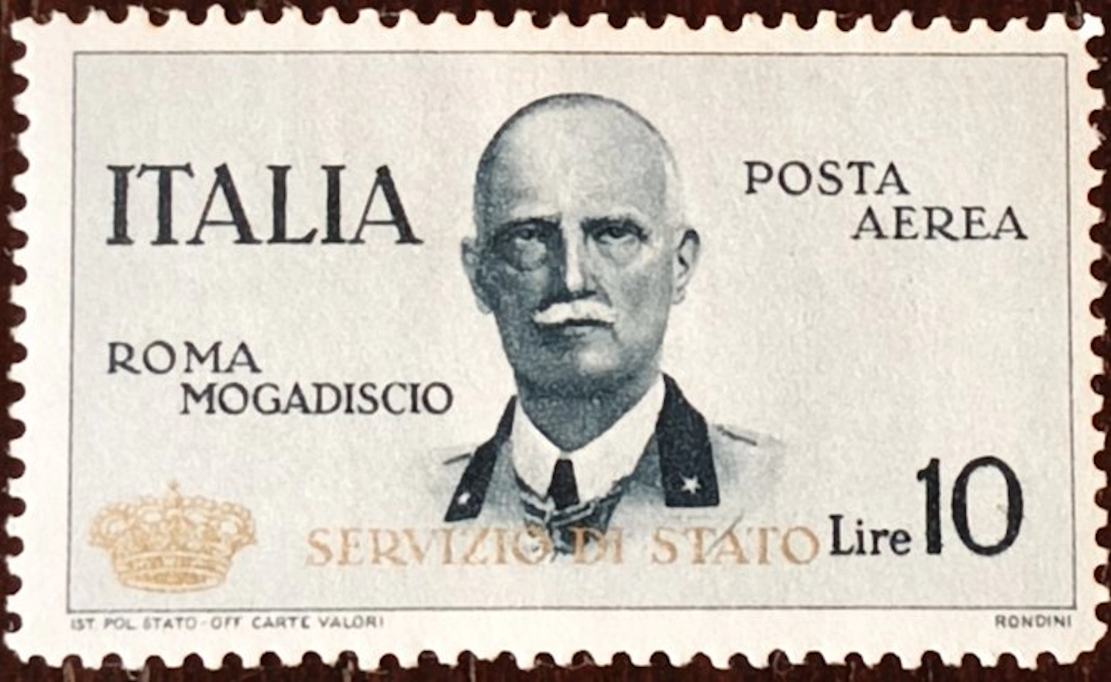Italy Kingdom 1934 - Rome–Mogadishu flight overprinted in gold