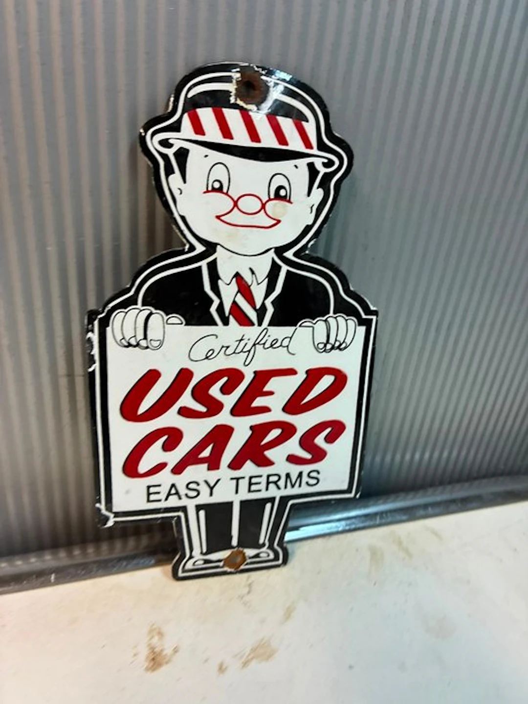 Certified Used Cars – Vintage enamel sign – American...
