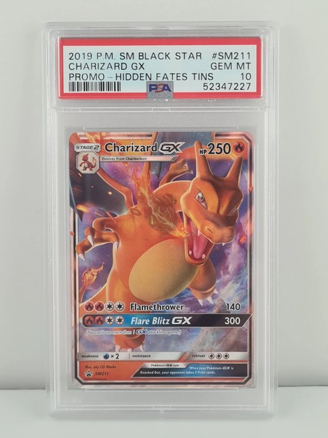Pokémon - 1 Graded card - Pokémon - Charizard SM211 Promo card, Foil - PSA 10
