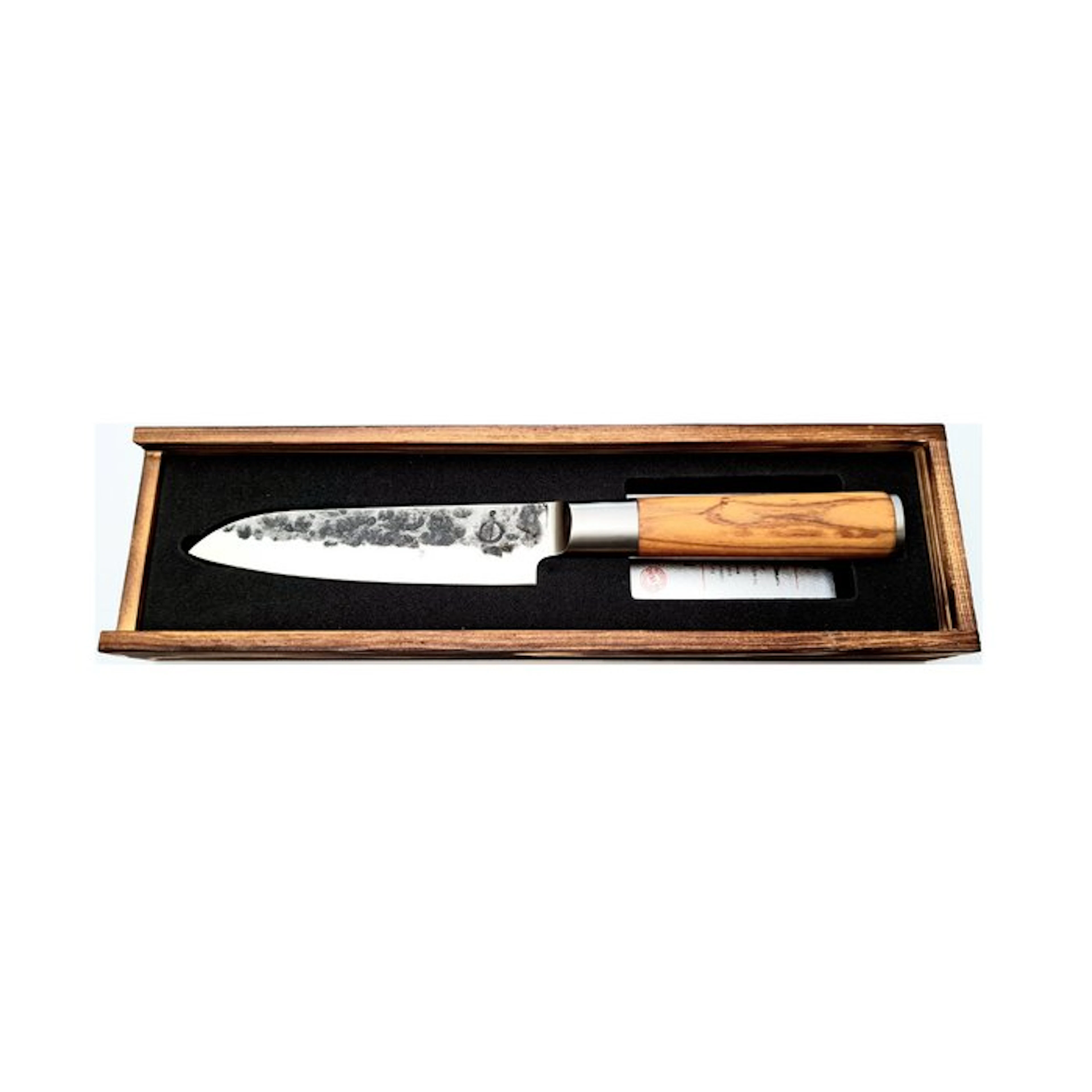 Santoku Knife - Hammered and Forged - 440C Japanese...