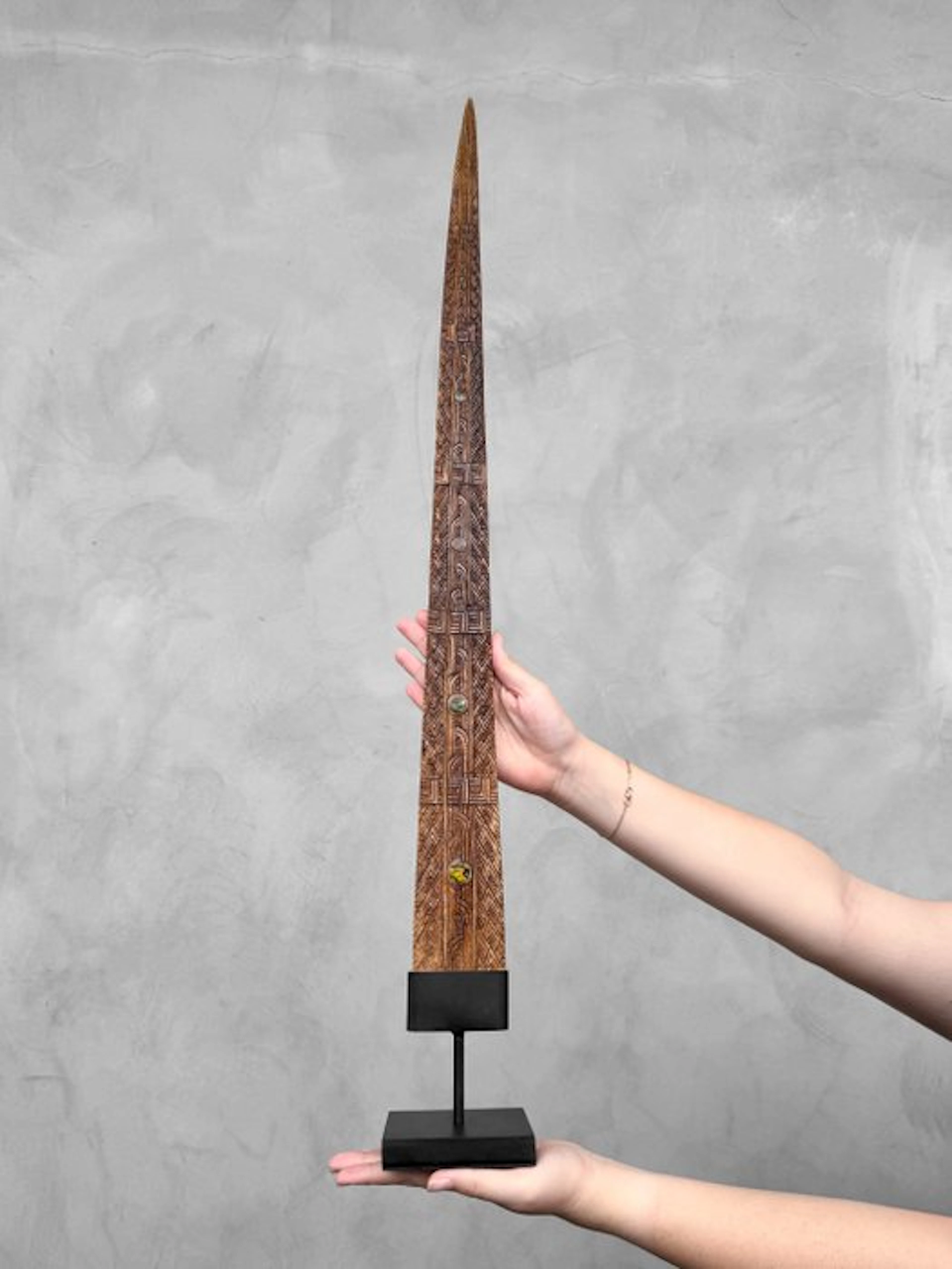 NO RESERVE PRICE - Stunning Large Carved Swordfish Tusk...
