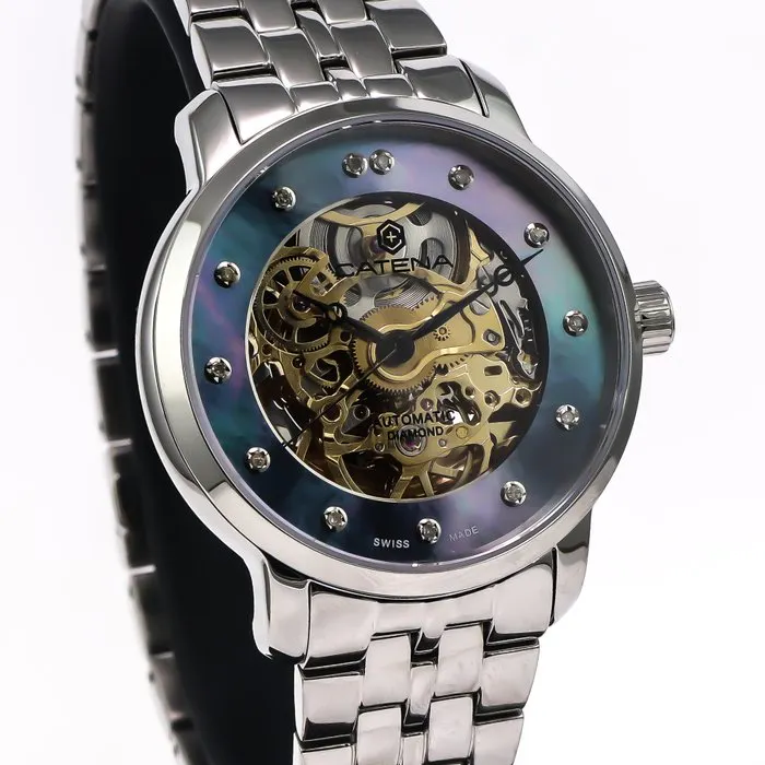 Catena - Skeleton Automatic Diamond Swiss Watch...