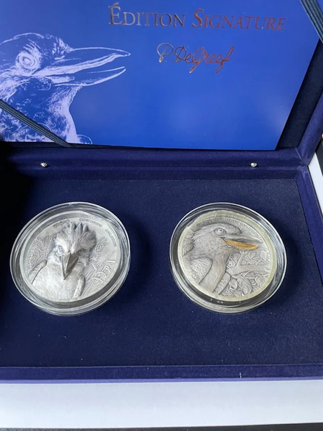 Ivory Coast. 5000 Francs 2022 Edition Signature Kookaburra, 2x5 Oz (.999)