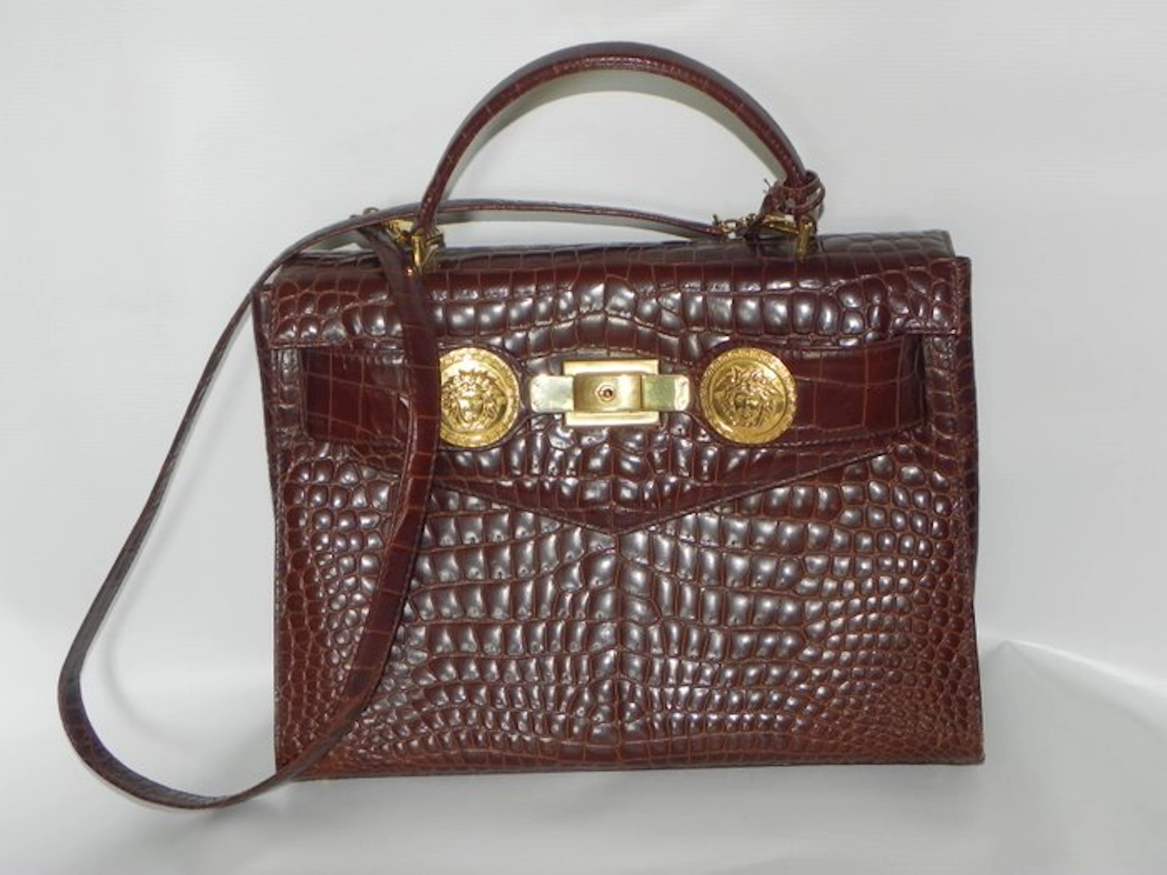 Gianni Versace - Crocodile Medusa Princess Diana - Handbag