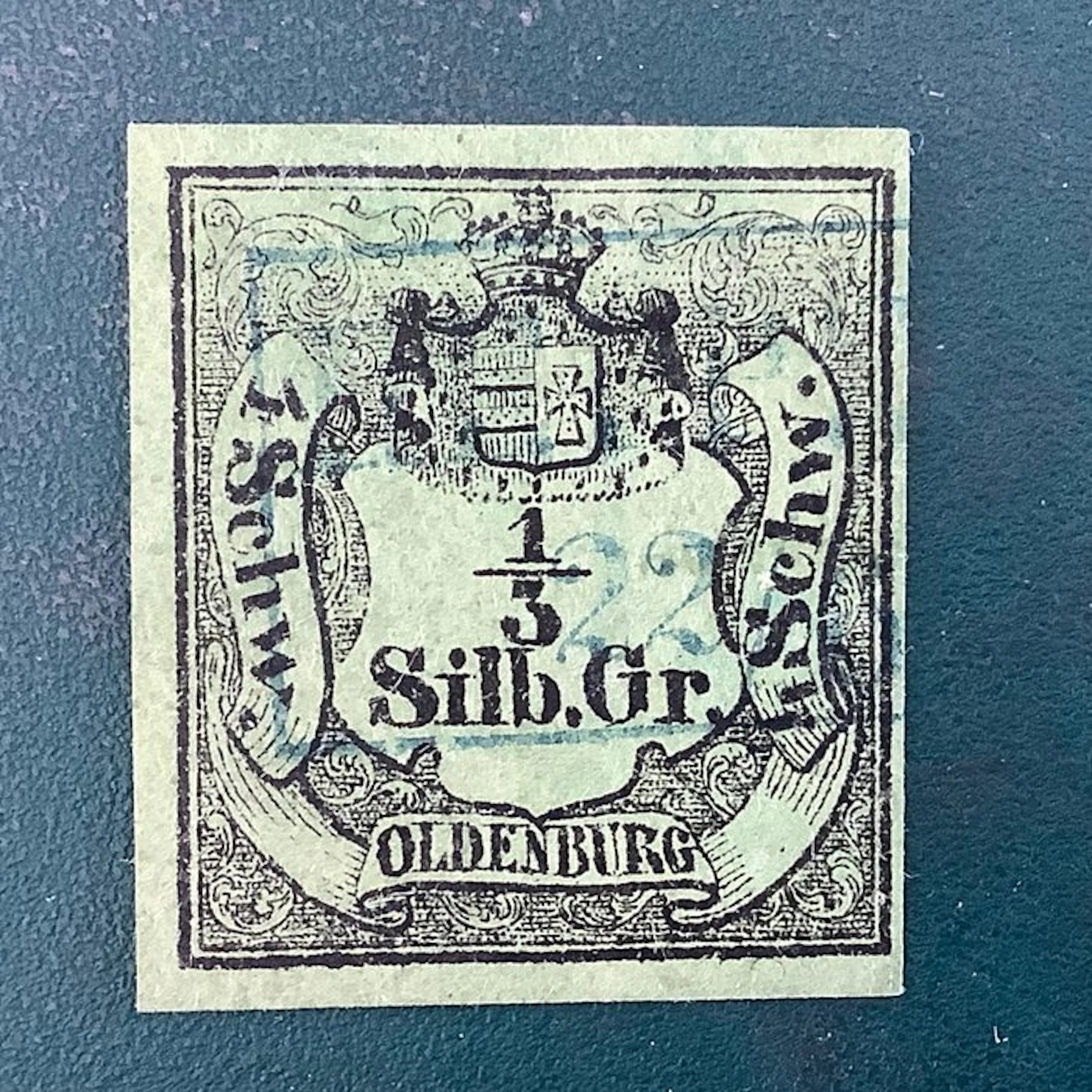 Oldenburg 1852 - 1/3 silver groschen with good margins approved by Richter
