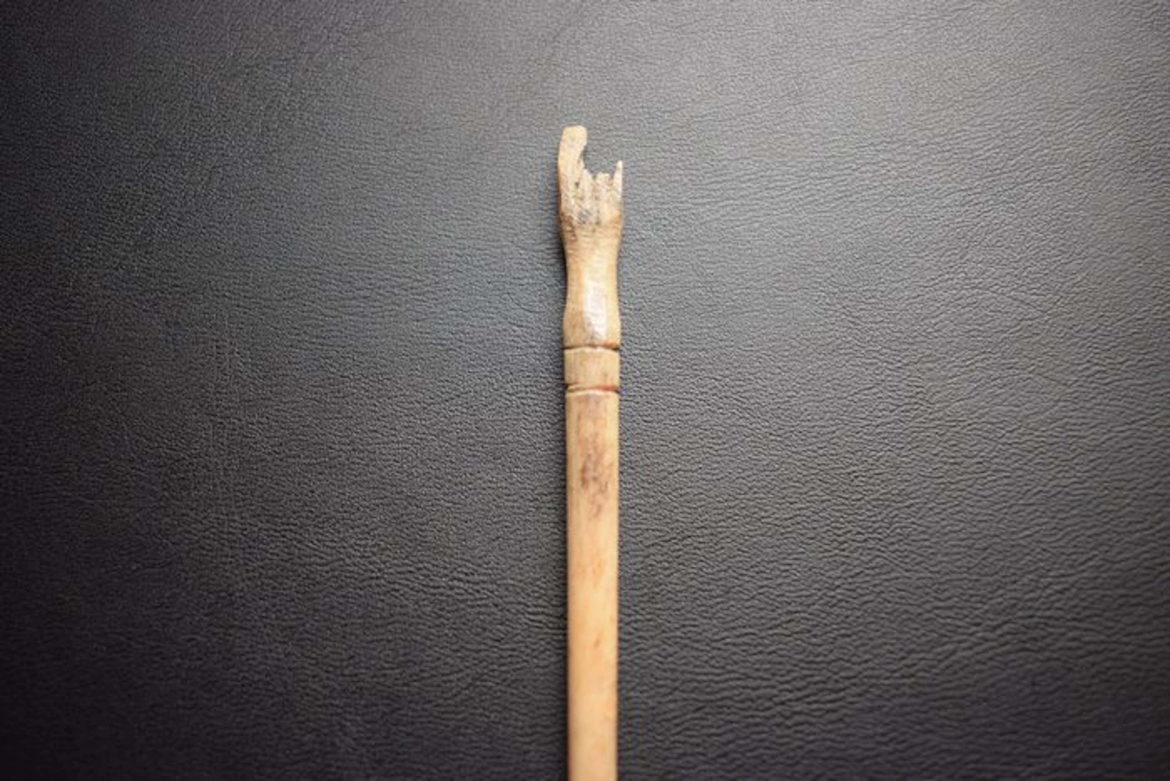 Ancient Roman, Empire Bone Ancient Roman Bone Hairpin with Hand-Shaped Finial