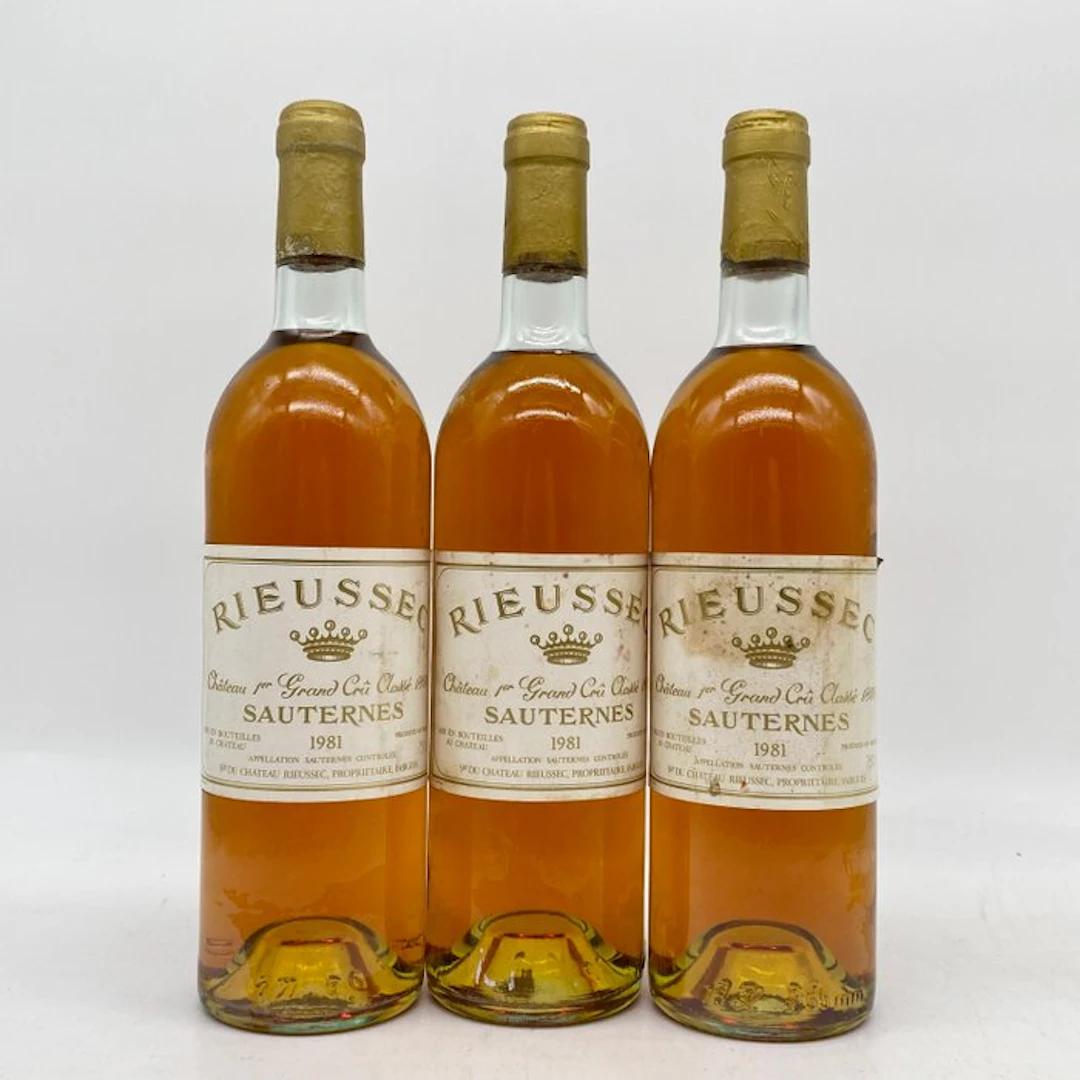 1981 Chateau Rieussec - Sauternes 1er Grand Cru Classé - 3 Bottles (0.75L)