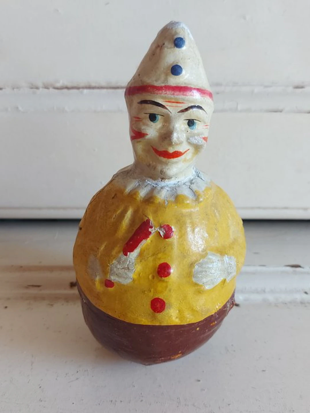 roly-poly - Figure - Antiek papiermache roly poly clown, circus - Papier-mache
