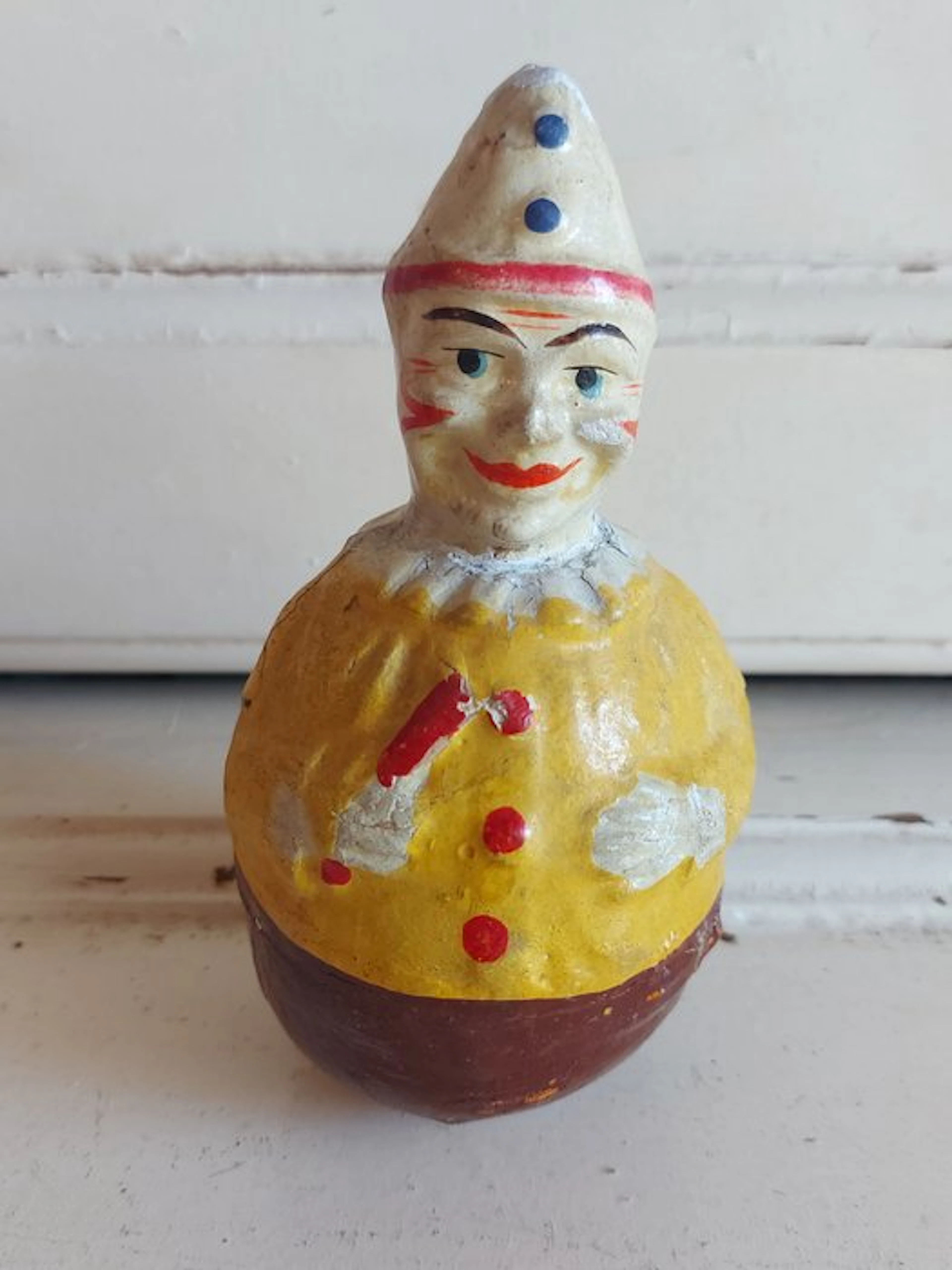 roly-poly - Figure - Antiek papiermache roly poly clown, circus - Papier-mache