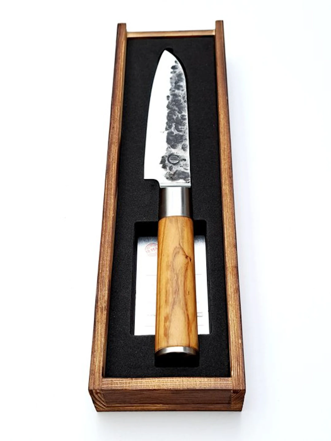 Santoku Knife - Hammered and Forged - 440C Japanese...