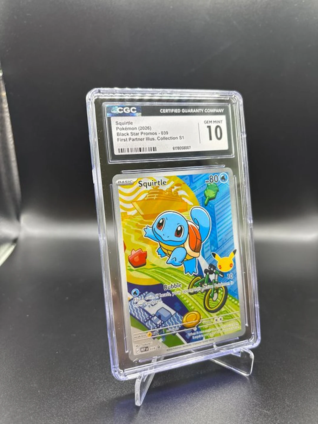 Pokémon - 1 Graded card - Squirtle 039 First Partner Ill...