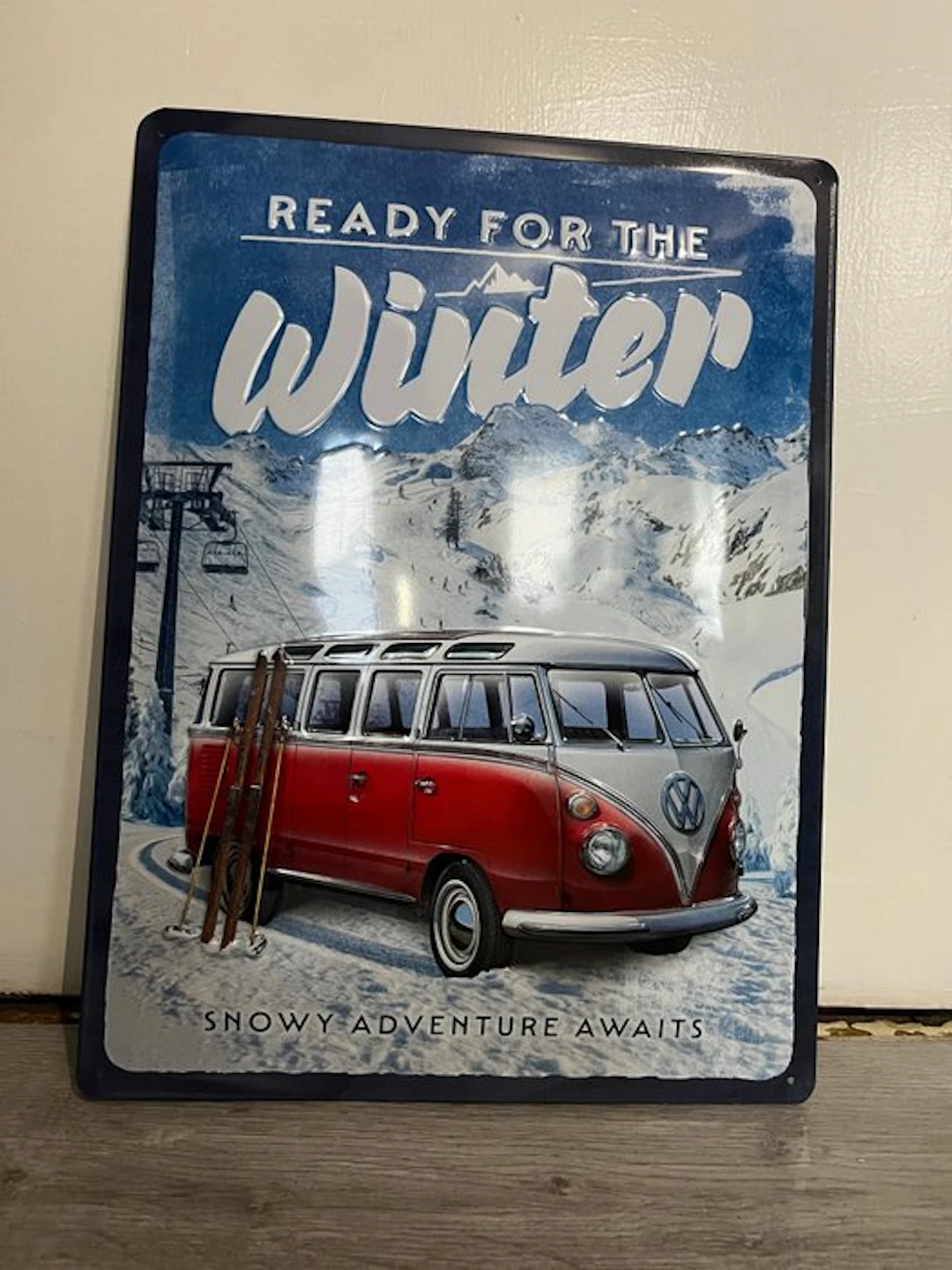 Volkswagen - Volkswagen Bulli, Ready for the Winter - Sign - Metal