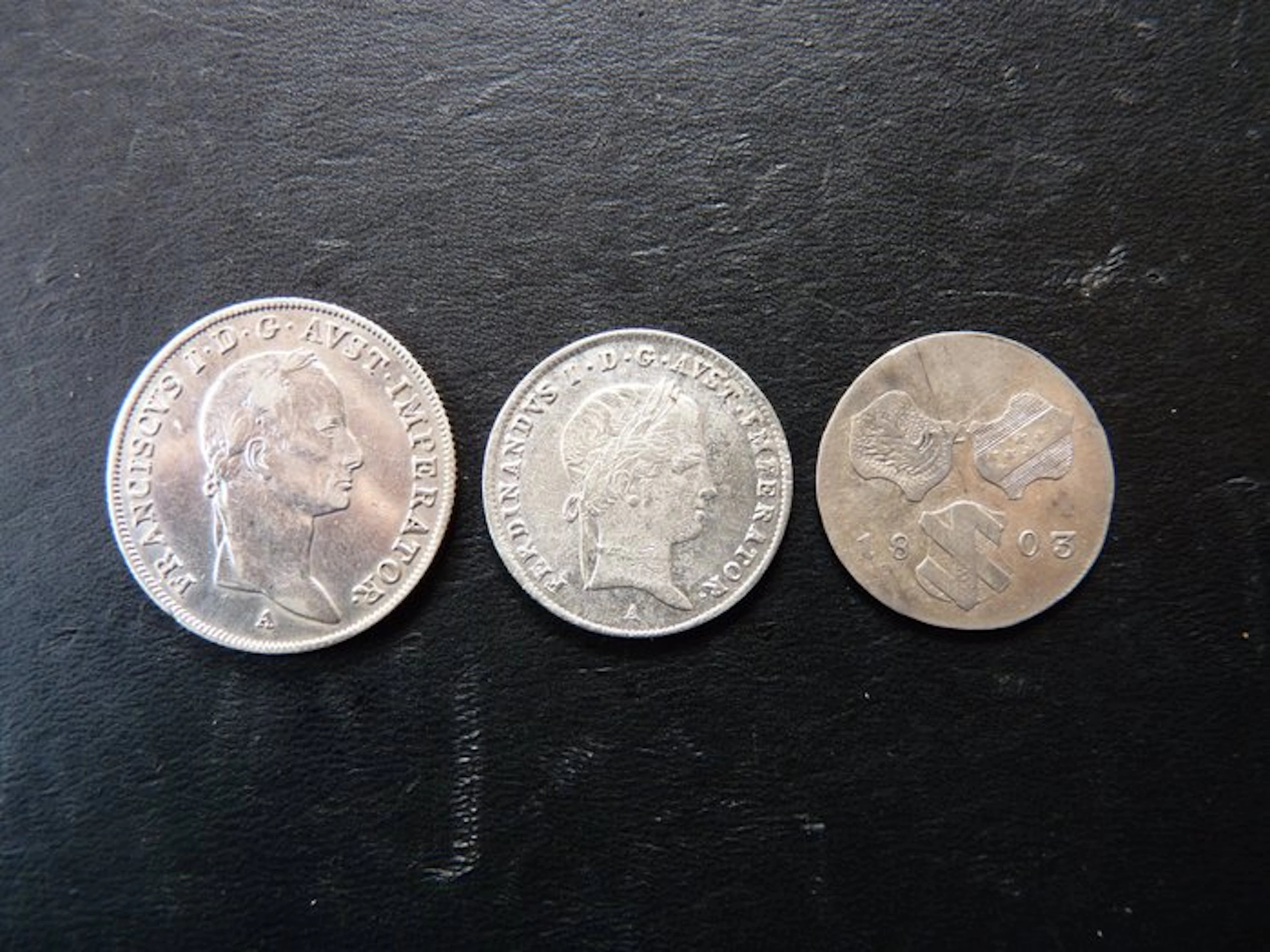 Austria. Set of 3 coins: 6, 10, 20 Kreuzer 1803/1836 (No reserve price)