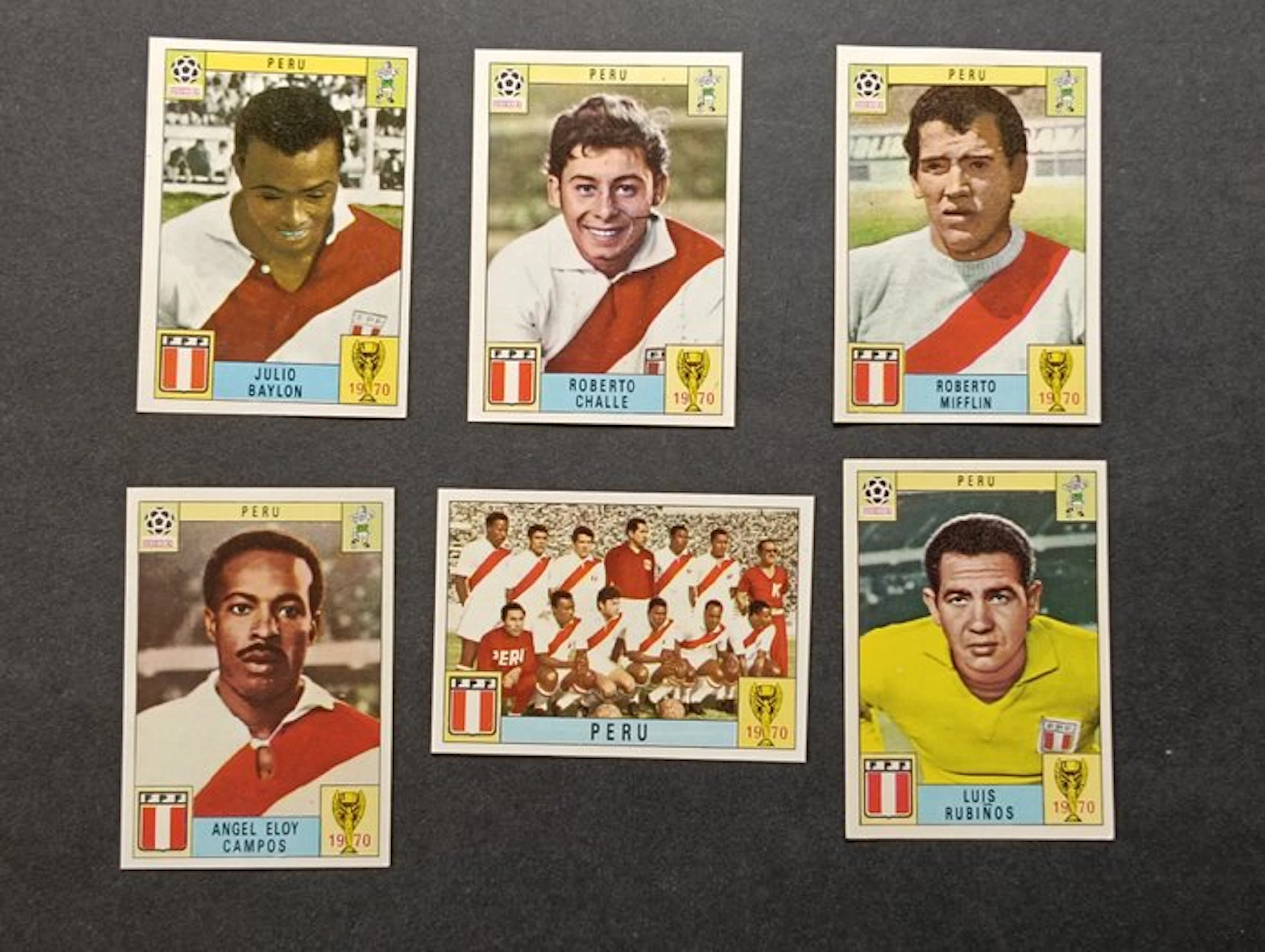 Panini Mexico 70 - 6 Figurine Perù - Baylon