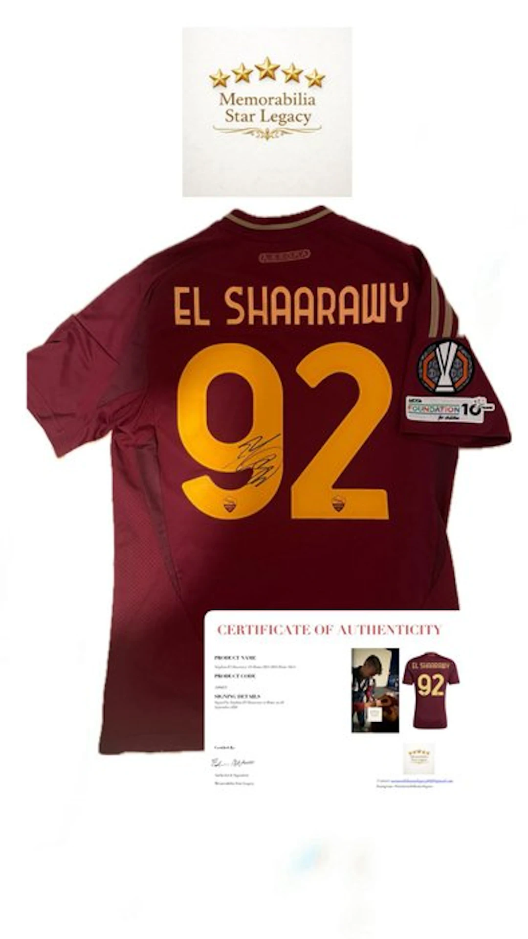 AS Roma - Italian Football League - Stephan El Shaarawy - 2024 - Football shirt