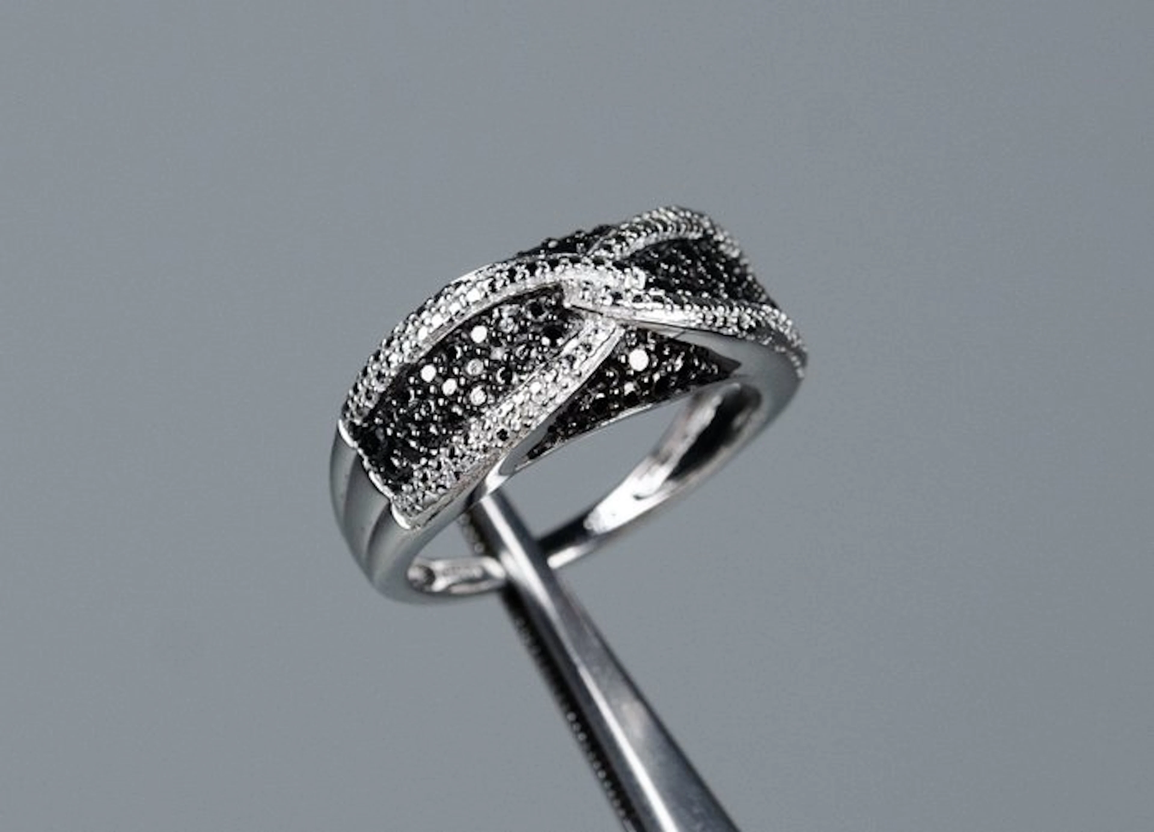 No reserve price - Ring - 925 silver - 0.07 ct natural diamonds