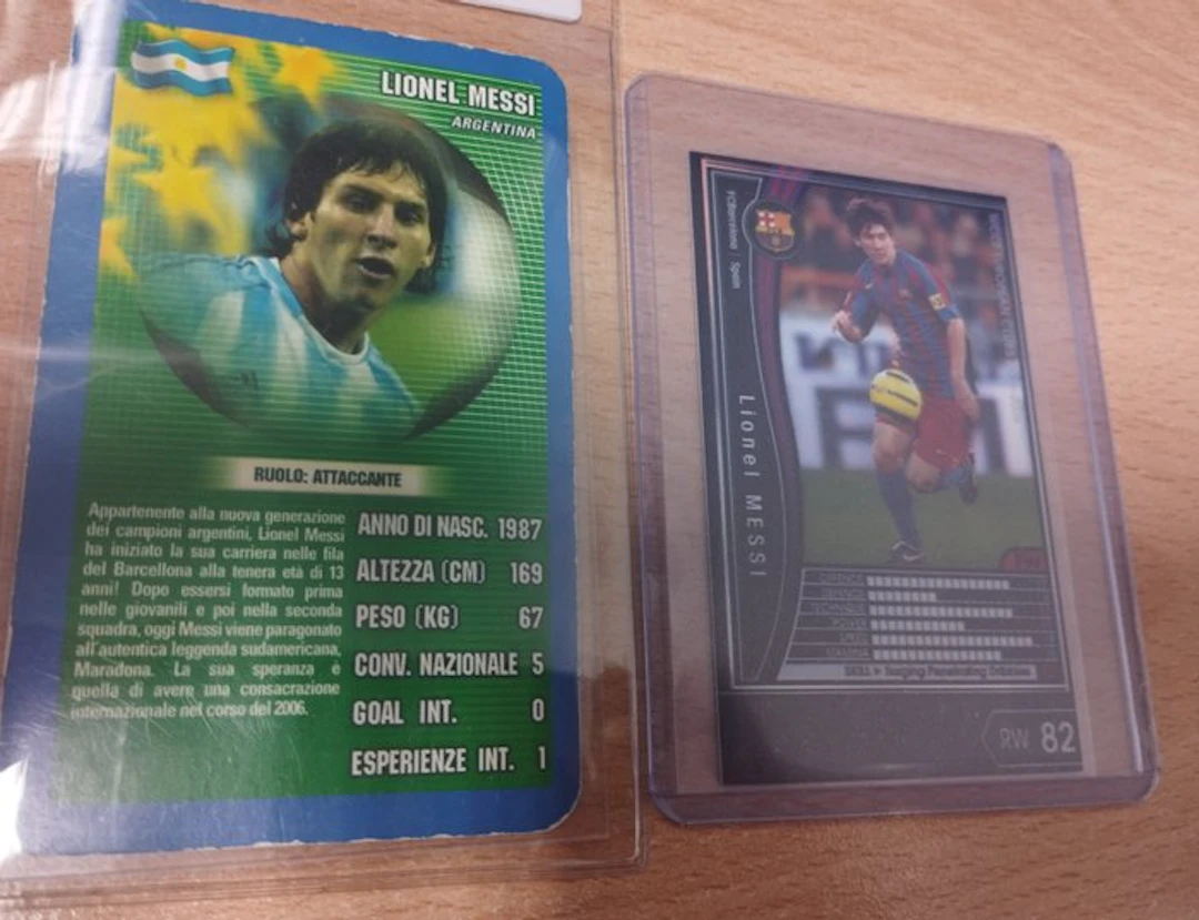 Lote Rookie Lionel Messi 2005 Panini Japon-2006 mundial top trump Card
