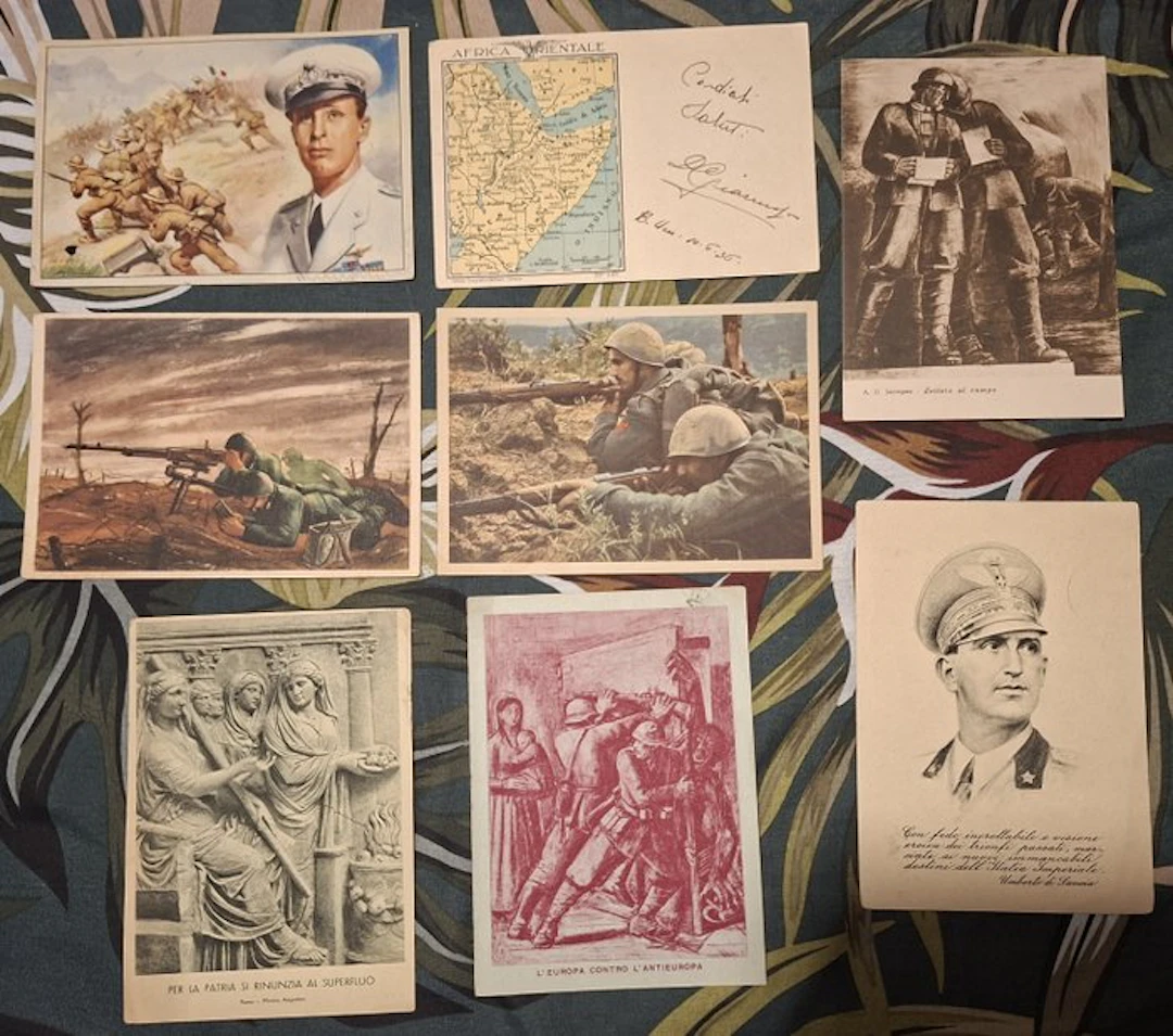 Italy - Military - WWII - 8 illustrated military postcards
