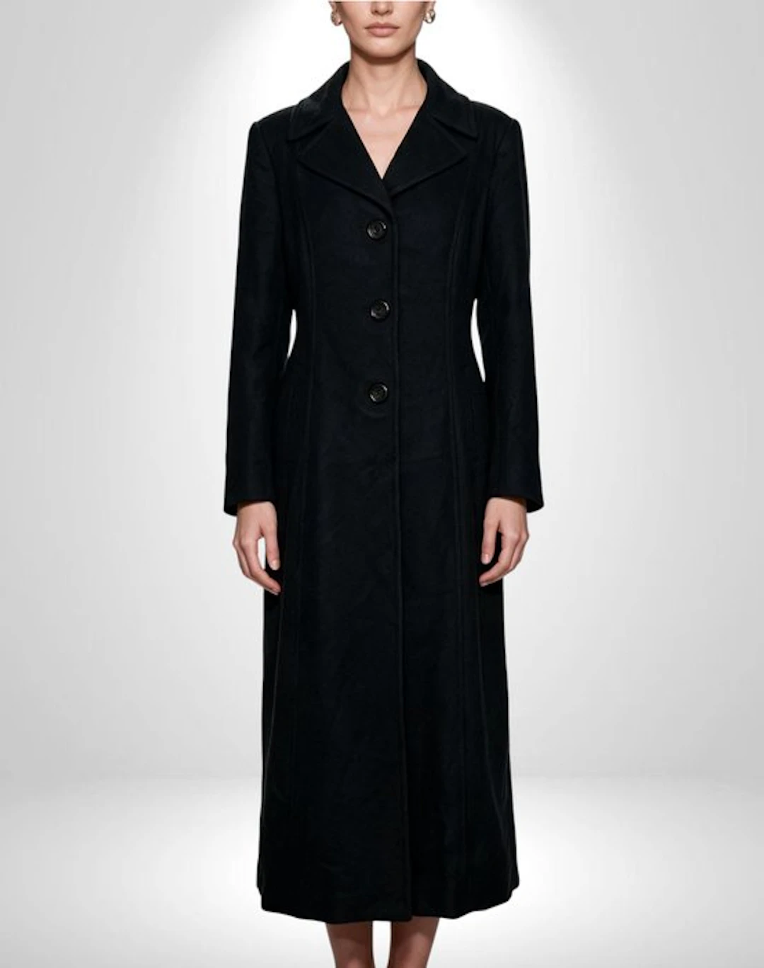 MICHEAL KORS Glamour Trench Coat Chic Wool Mnonogram MK...