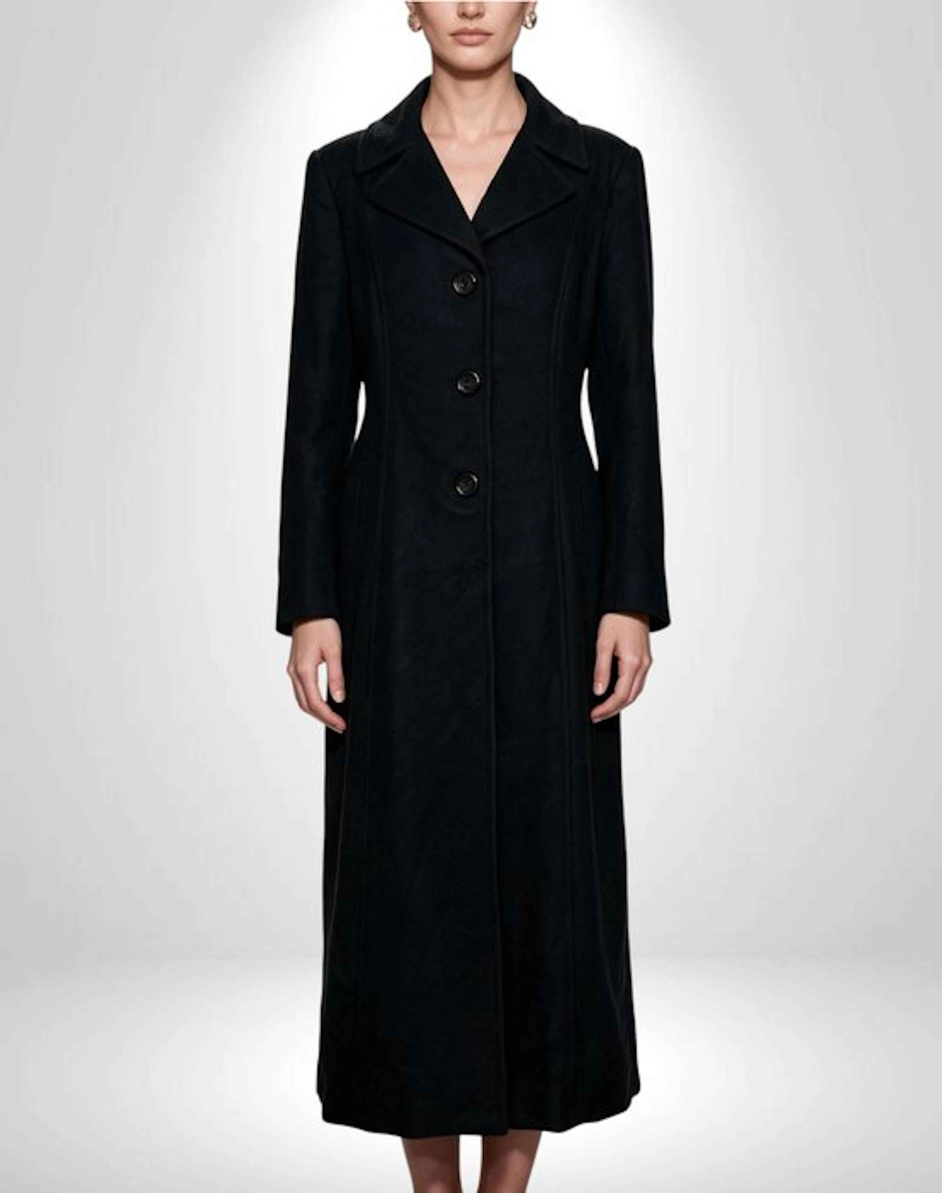 MICHEAL KORS Glamour Trench Coat Chic Wool Mnonogram MK...
