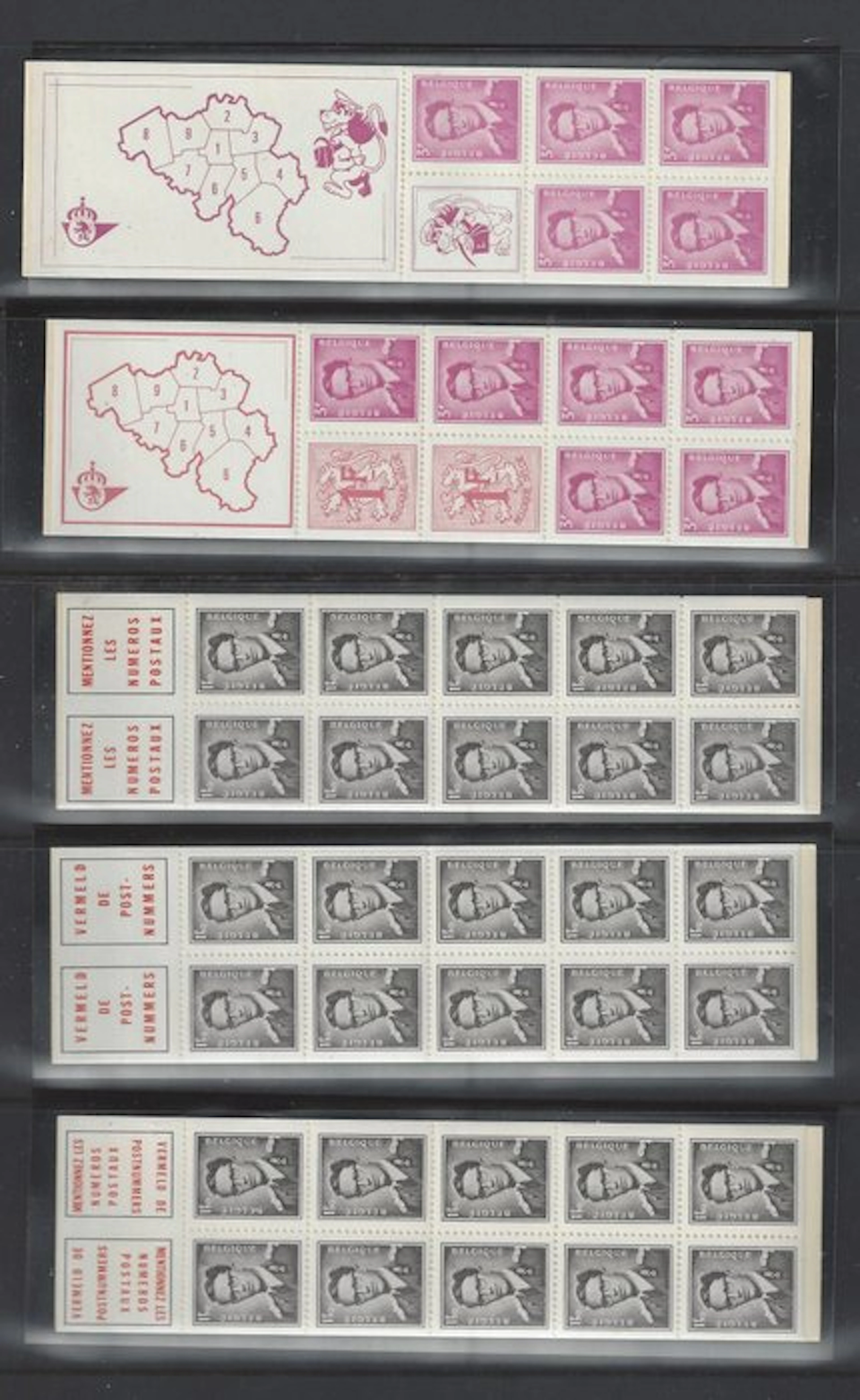 Belgium 1969/1986 - the combinations from the booklets +...
